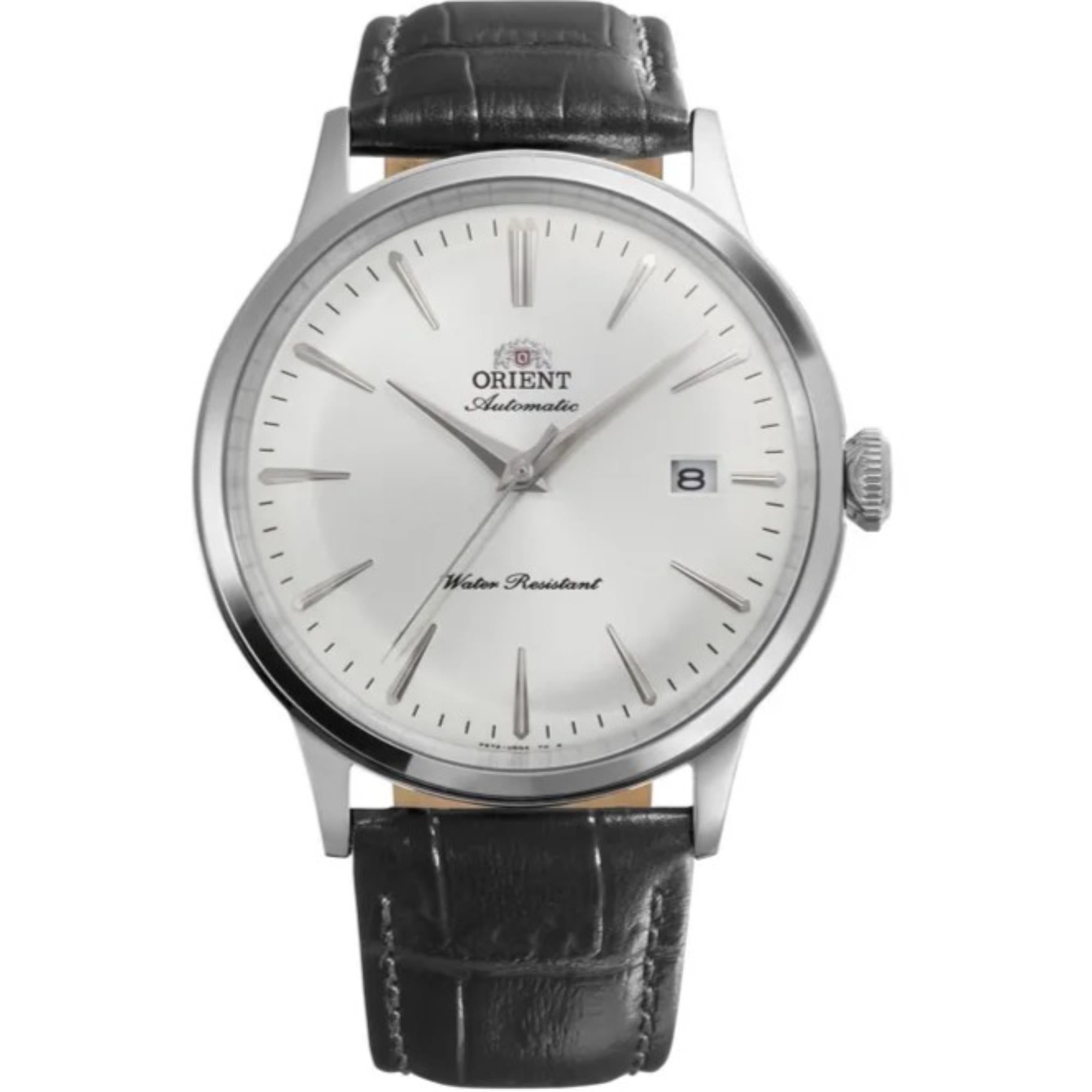 Orient Bambino Classic Vintage Style White Dial Leather Strap Men's Dress Watch RA-AC0031S30B