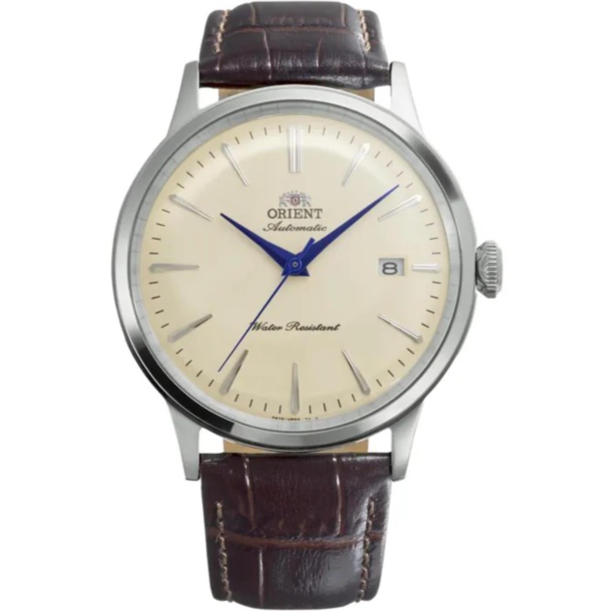 Orient Bambino Classic Vintage Style Ivory Dial Leather Strap Men's Dress Watch RA-AC0033Y30B