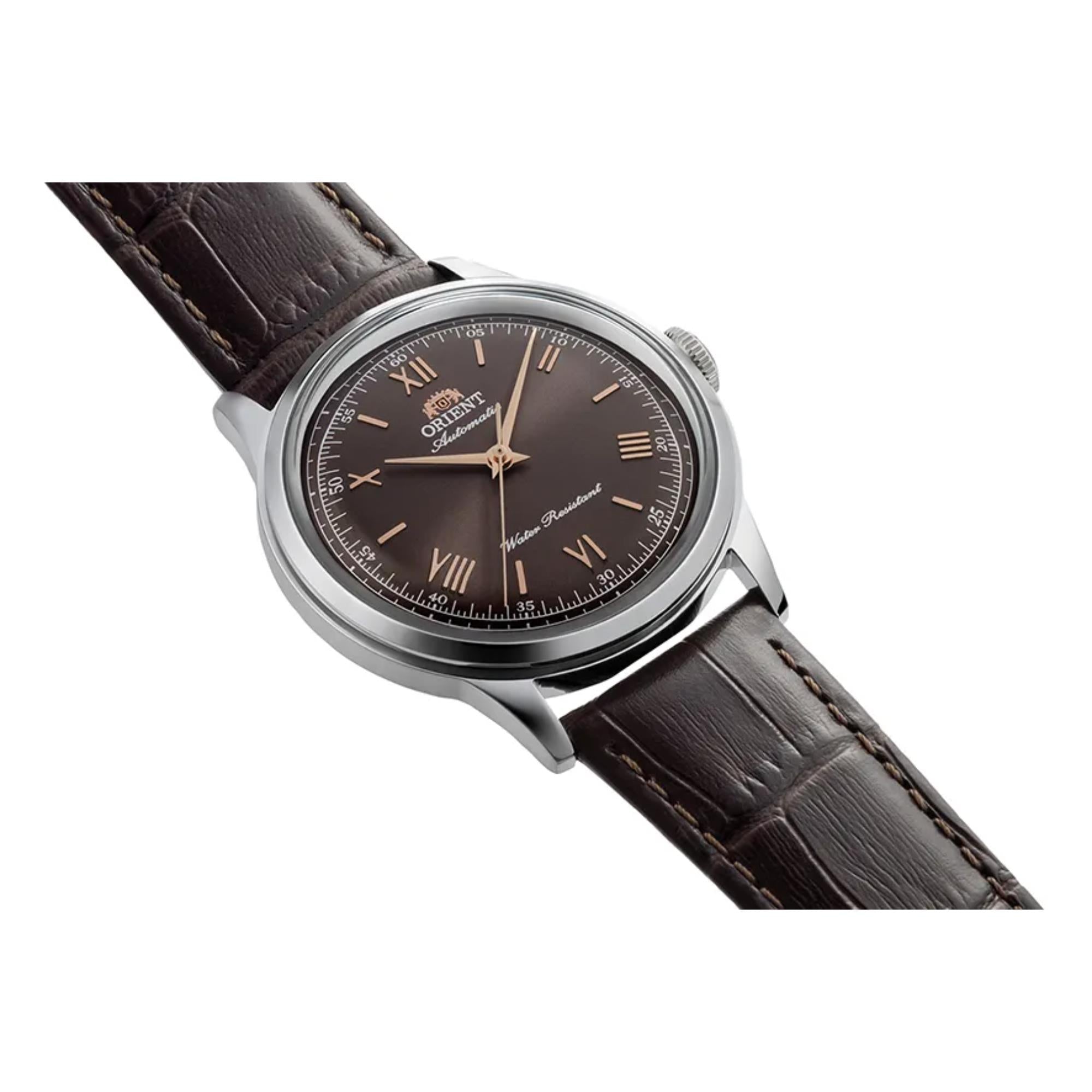Orient Bambino Classic Vintage Style Brown Dial Leather Strap Men's Dress Watch RA-BB0004Y30B