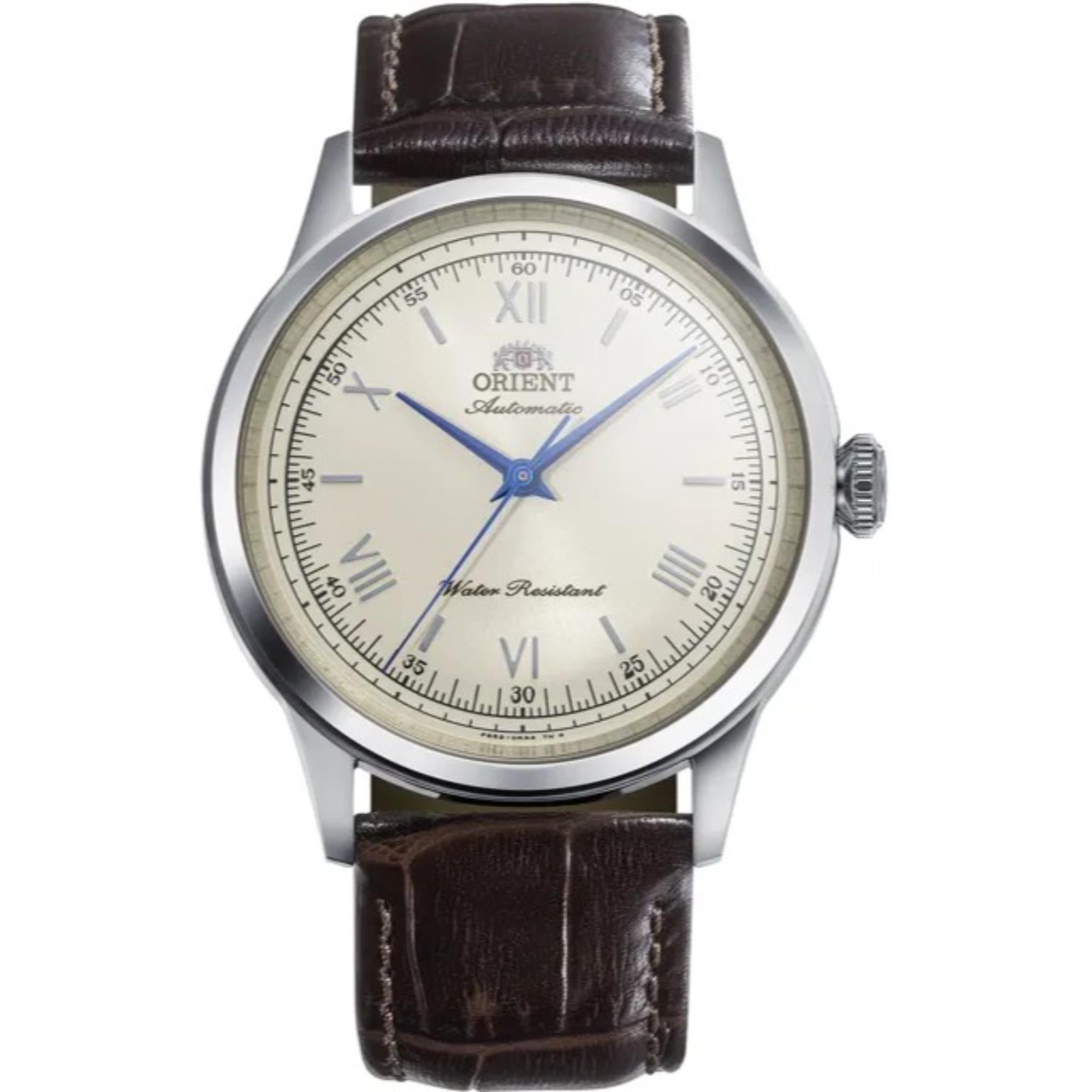 Orient Bambino Classic Vintage Style Ivory Dial Leather Strap Men's Dress Watch RA-BB0003Y30B