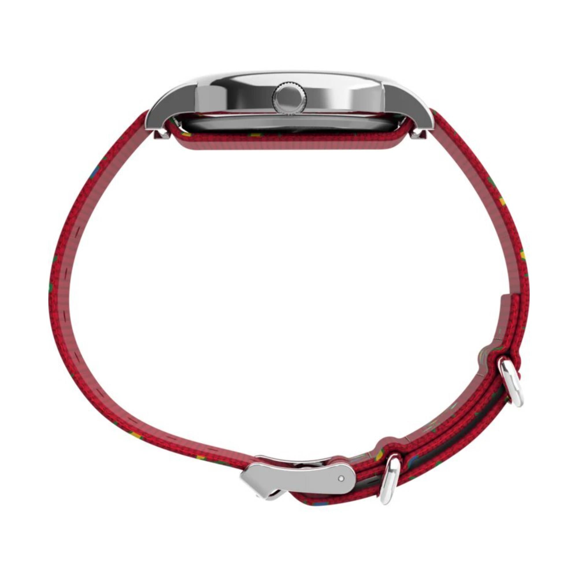 TEST Timex x Peanuts Weekender Holiday Quartz White Dial Fabric Strap Unisex Watch TW2W808006B