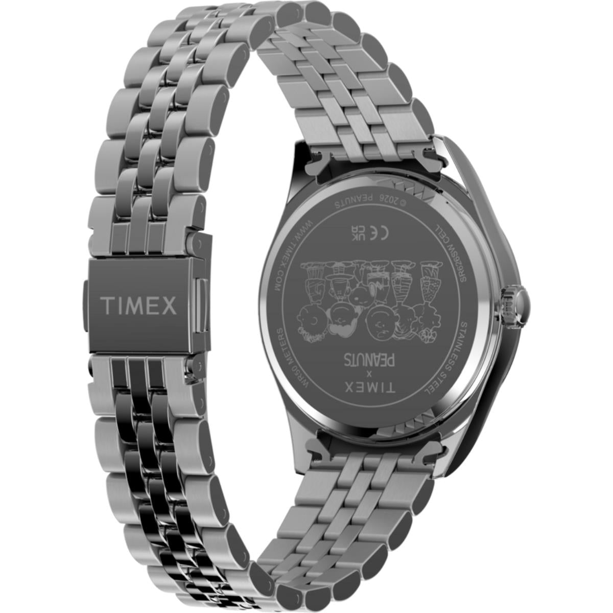 Timex Peanuts x Legacy Snoopy with Flower Blue Dial Steel Strap Women's Watch TW2Y52600