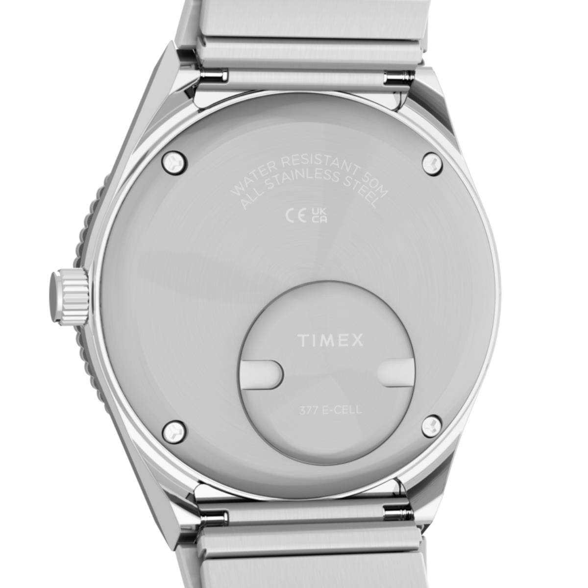 Timex Q Mini Quartz Blue Dial Steel Expansion Strap Women's Watch TW2Y77300