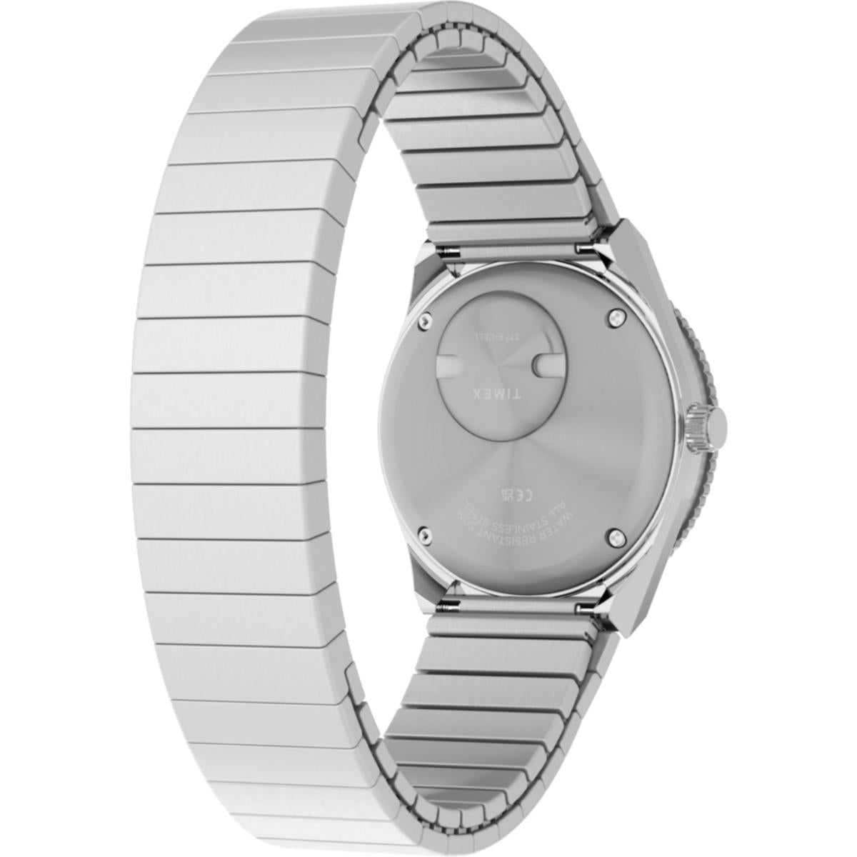 Timex Q Mini Quartz Blue Dial Steel Expansion Strap Women's Watch TW2Y77300