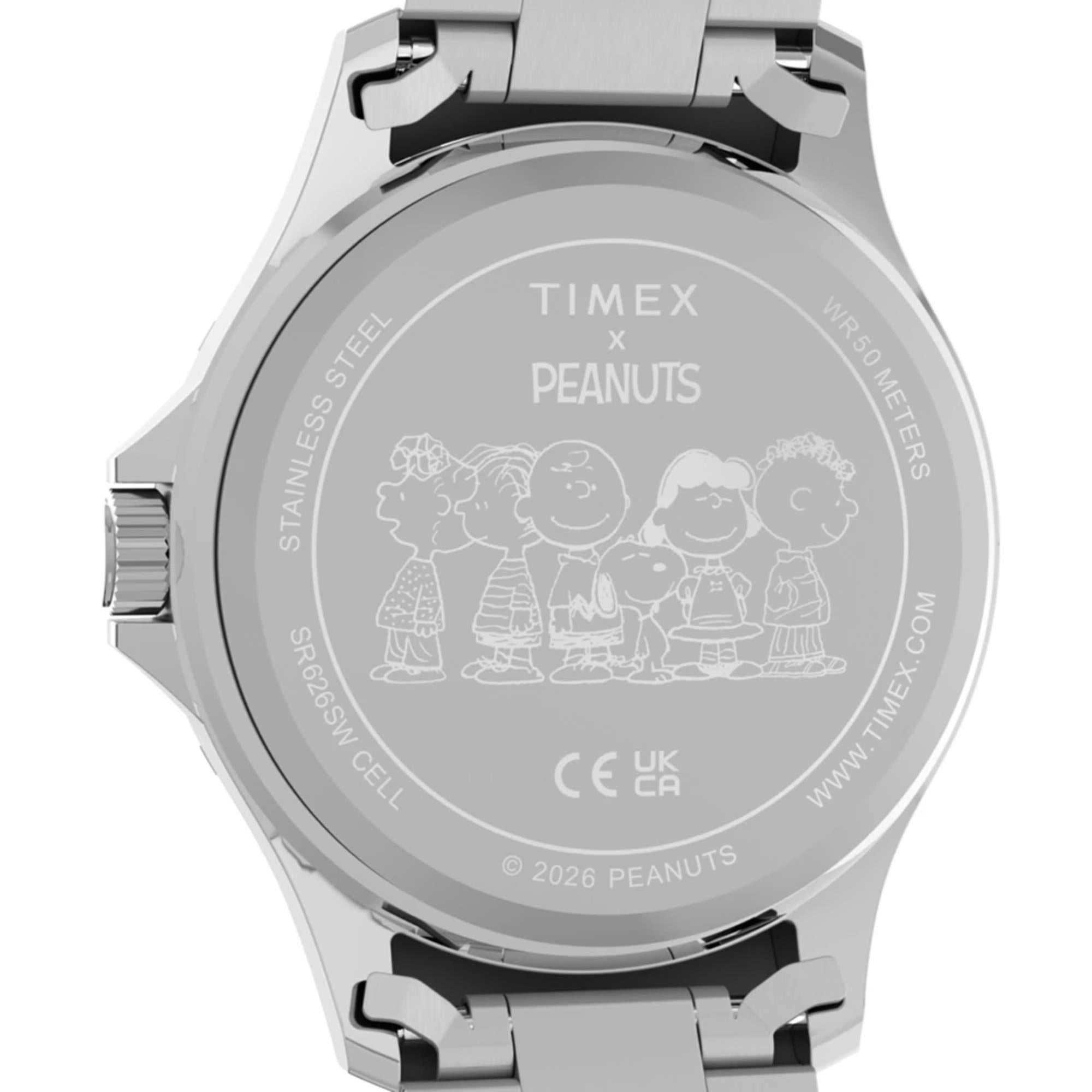 Timex Peanuts Snoopy Soccer Quartz Blue Dial Steel Strap Men's Watch TW2Y53900