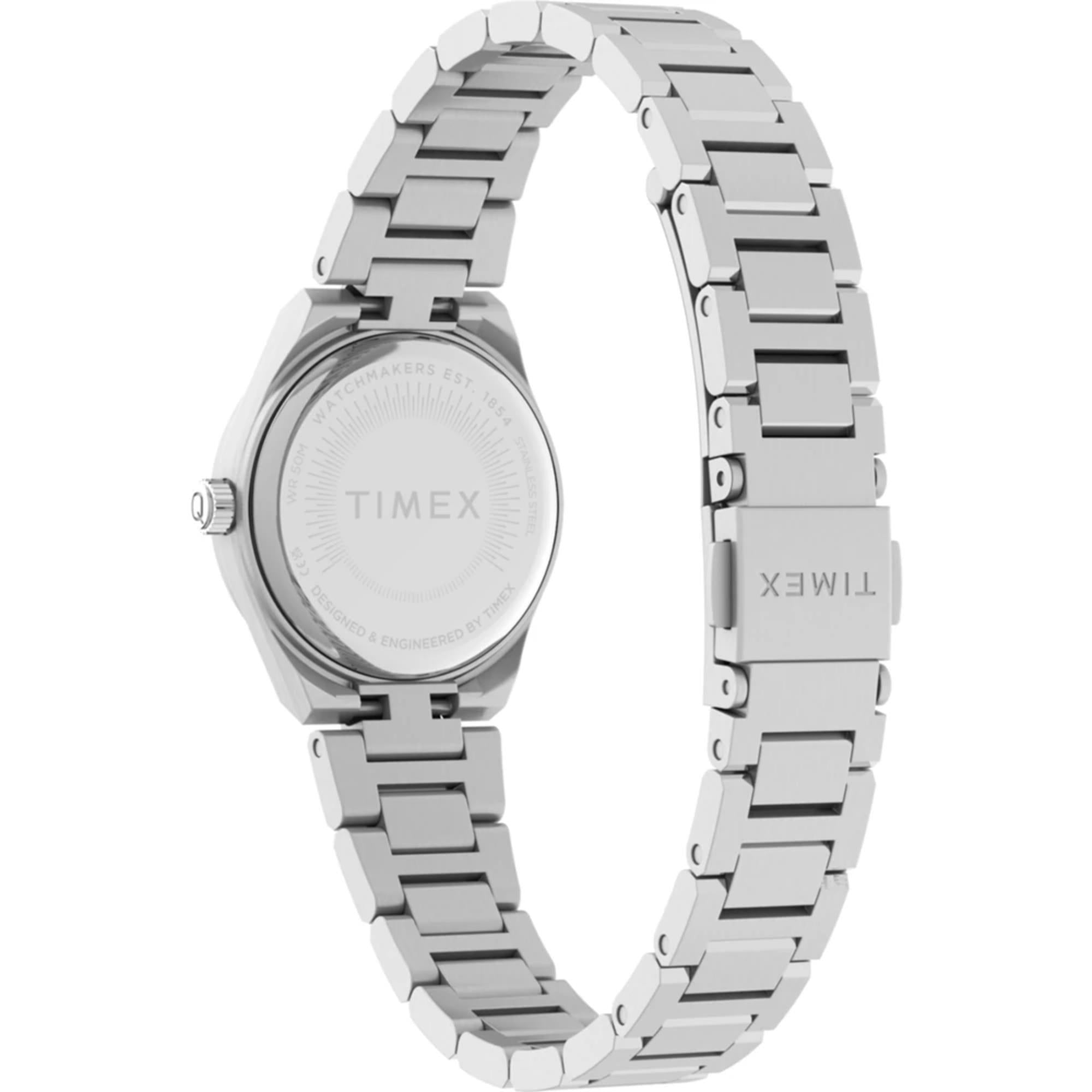 Timex Q Continental Mini Quartz Silver Dial Steel Strap Women's Watch TW2Y68500