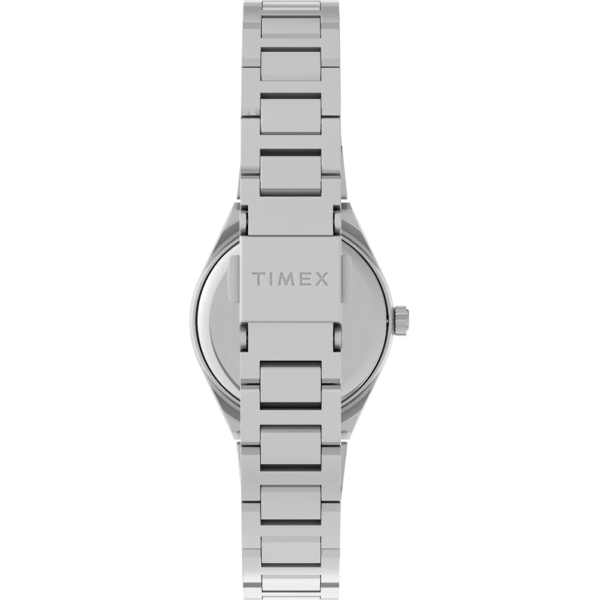 Timex Q Continental Mini Quartz Silver Dial Steel Strap Women's Watch TW2Y68500