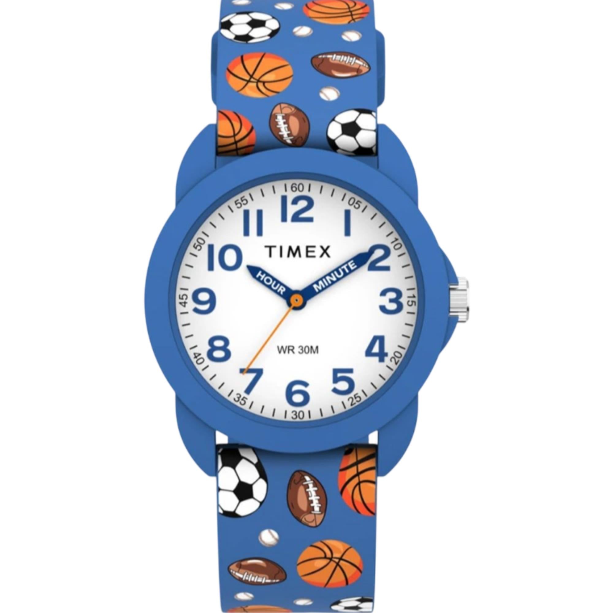 Timex Kids Time Teacher Quartz White Dial Silicone Strap Kids Watch TW2Y59900