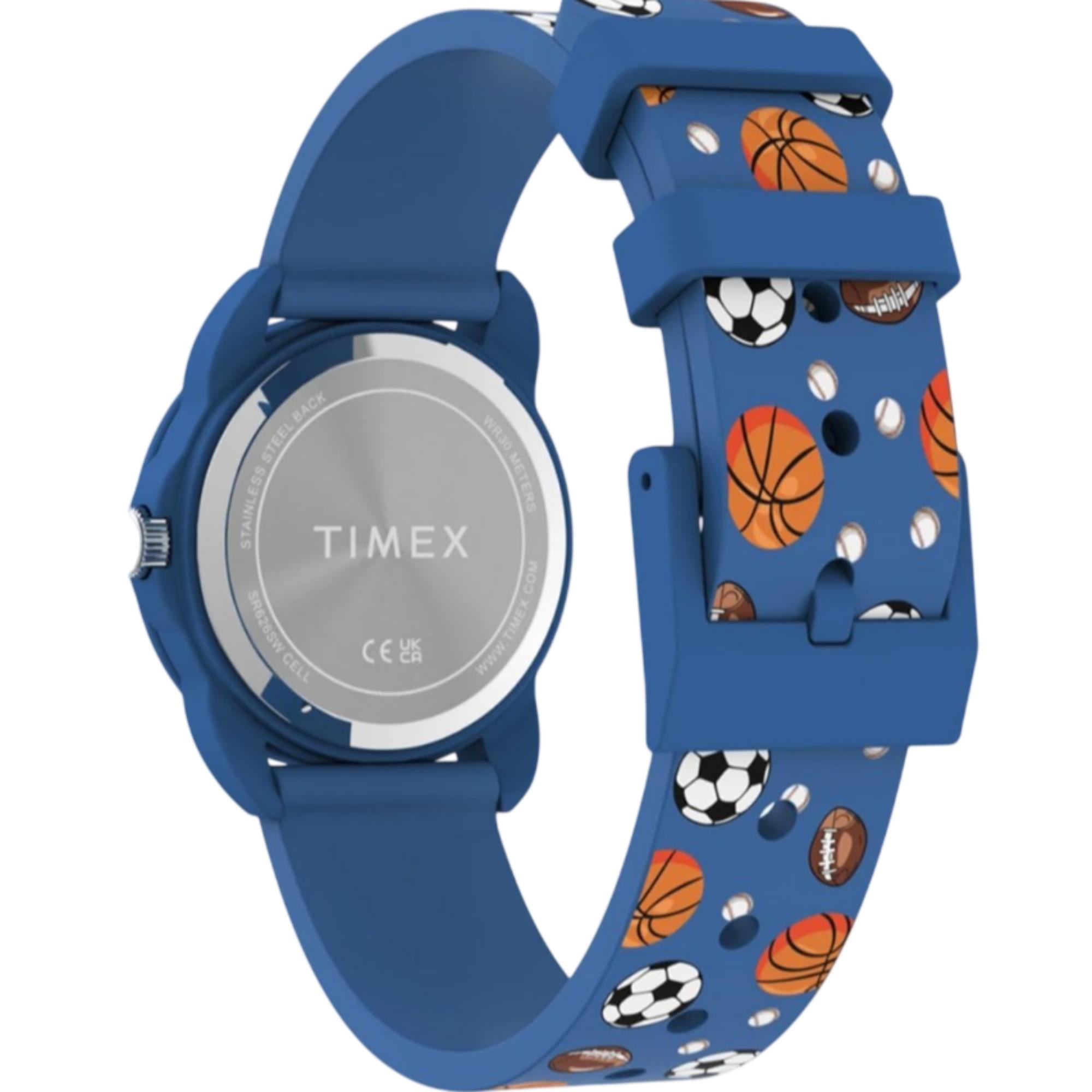 Timex Kids Time Teacher Quartz White Dial Silicone Strap Kids Watch TW2Y59900
