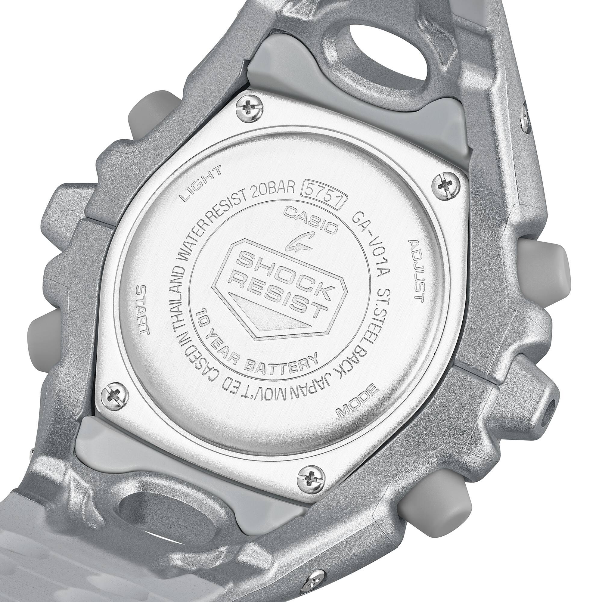 Casio G-Shock GA-V01 Series Quartz Grey Digi-Analogue Resin Strap Men's Watch GA-V01A-8AER