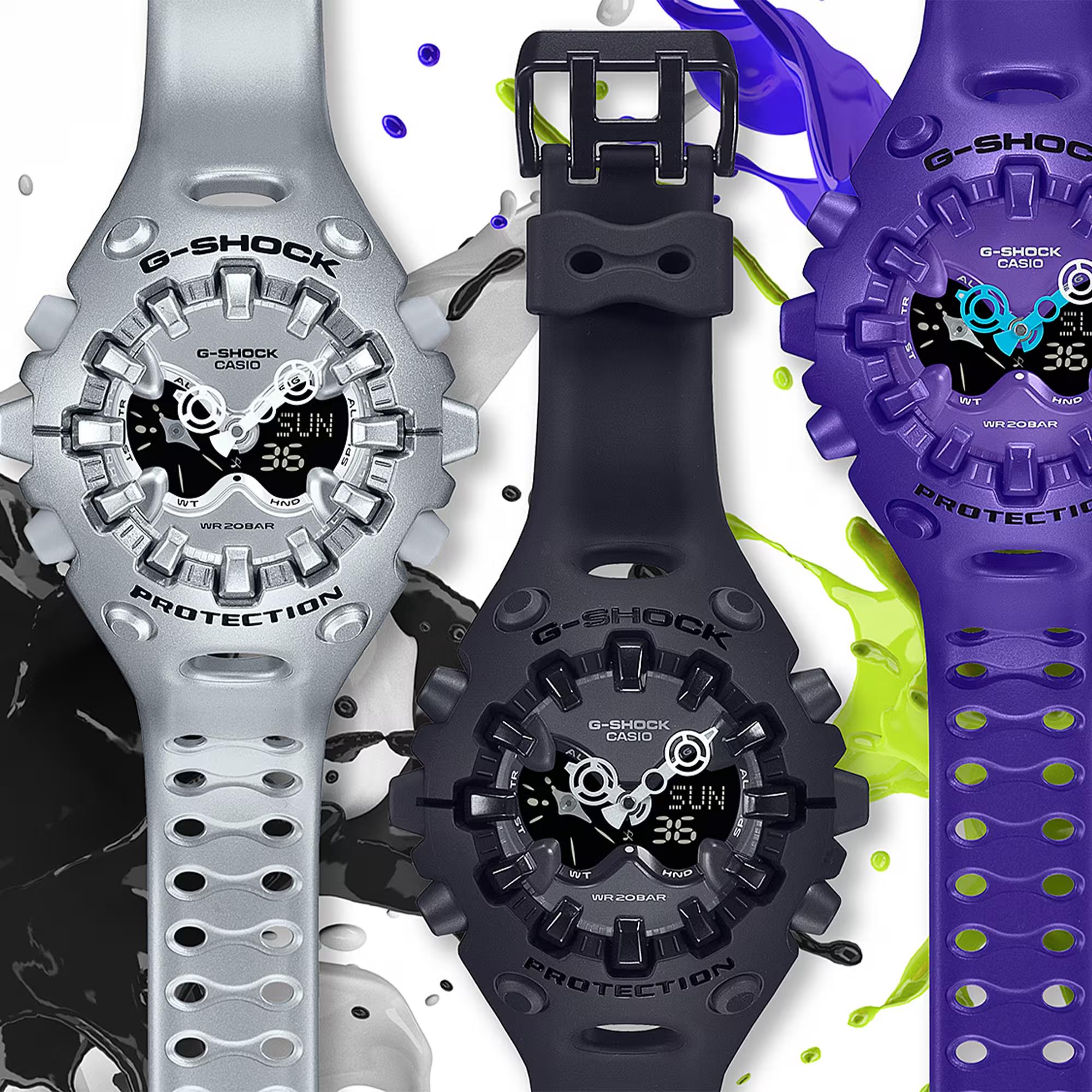 Casio G-Shock GA-V01 Series Quartz Grey Digi-Analogue Resin Strap Men's Watch GA-V01A-8AER