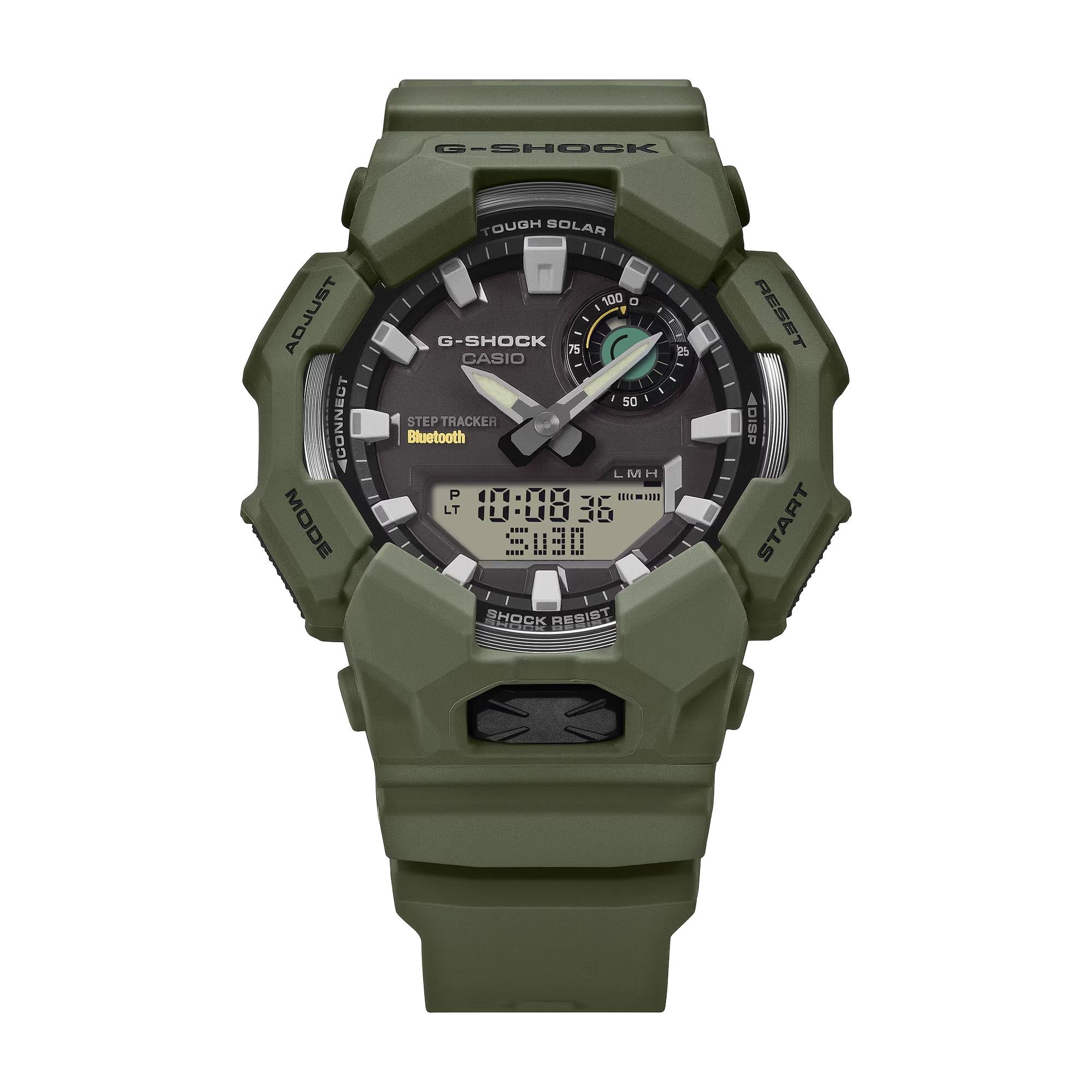 Casio G-Shock Solar Bluetooth Green Digi-Analogue Resin Strap Men's Watch GA-B010-3AER