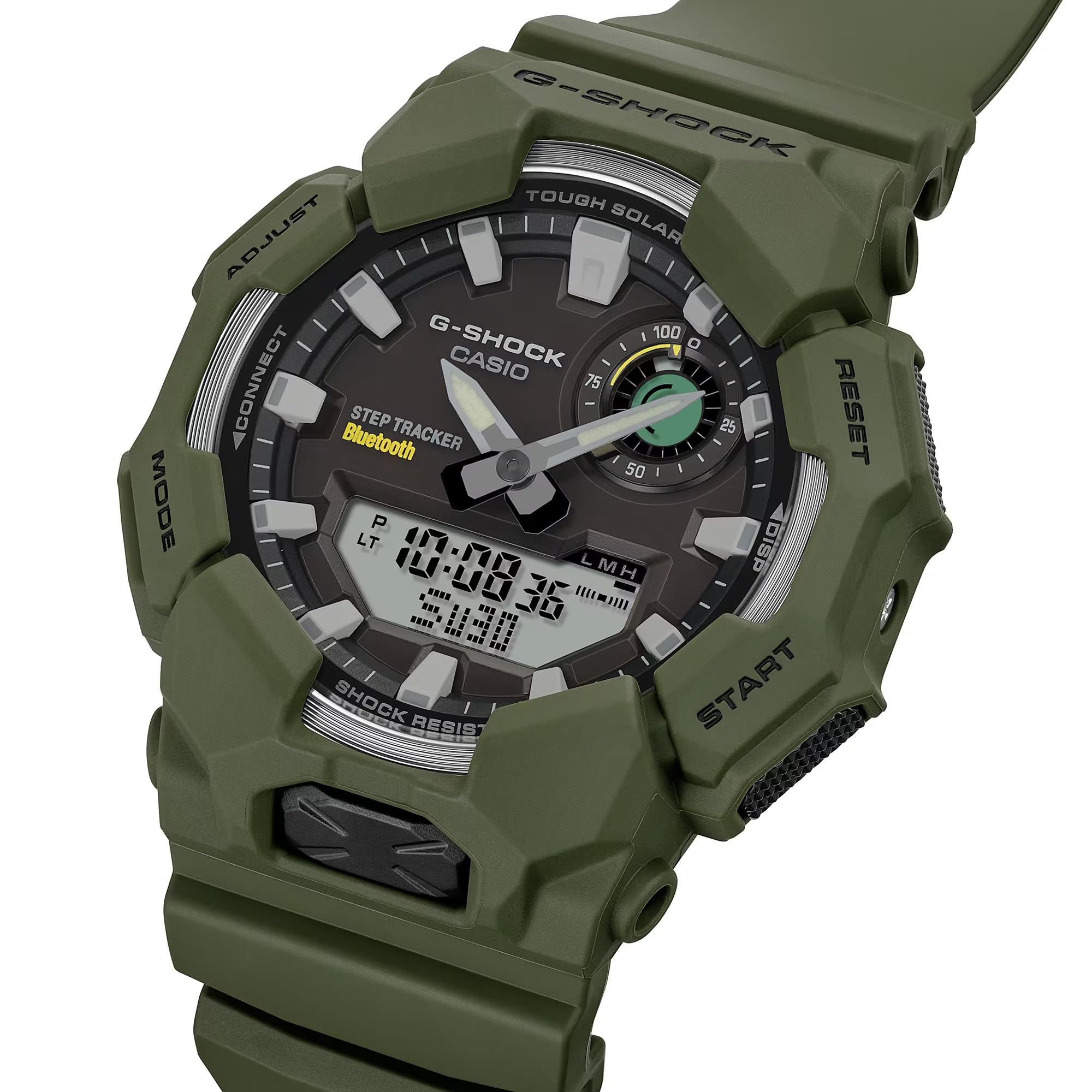 Casio G-Shock Solar Bluetooth Green Digi-Analogue Resin Strap Men's Watch GA-B010-3AER