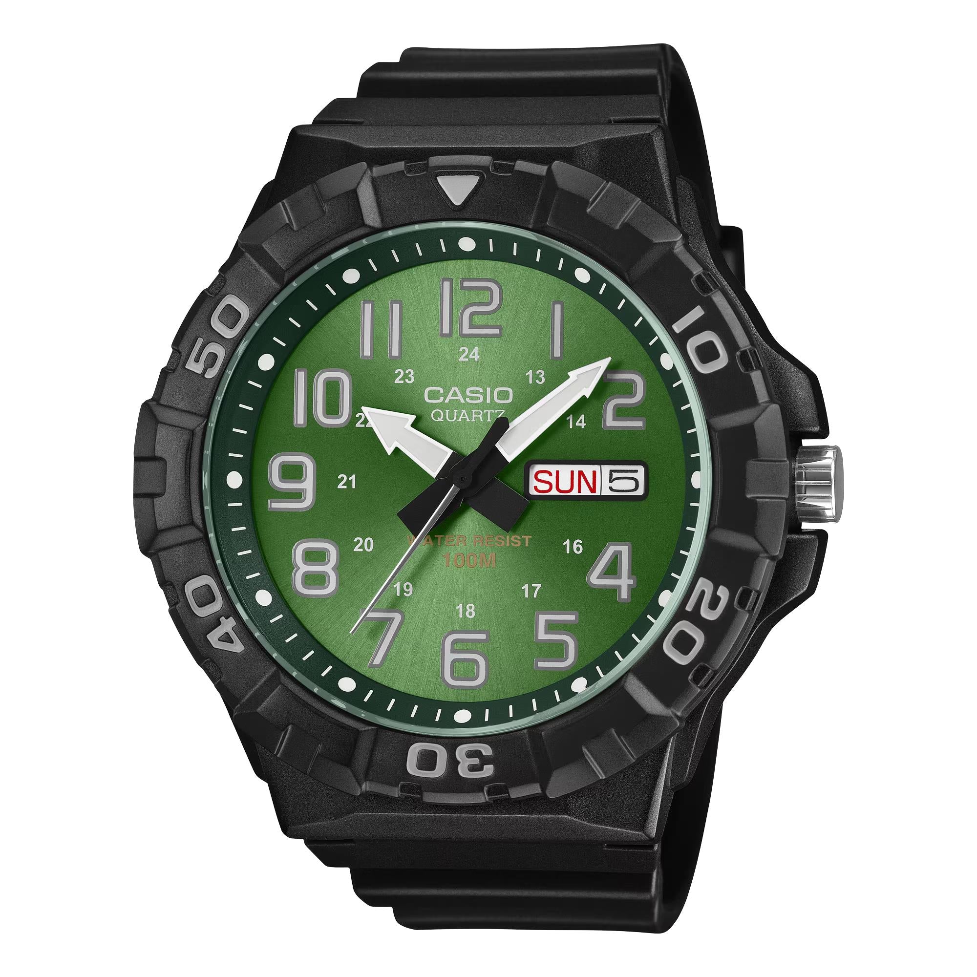 Casio Green Face Series Green Dial Resin Strap Men's Watch MRW-210H-3BVEF