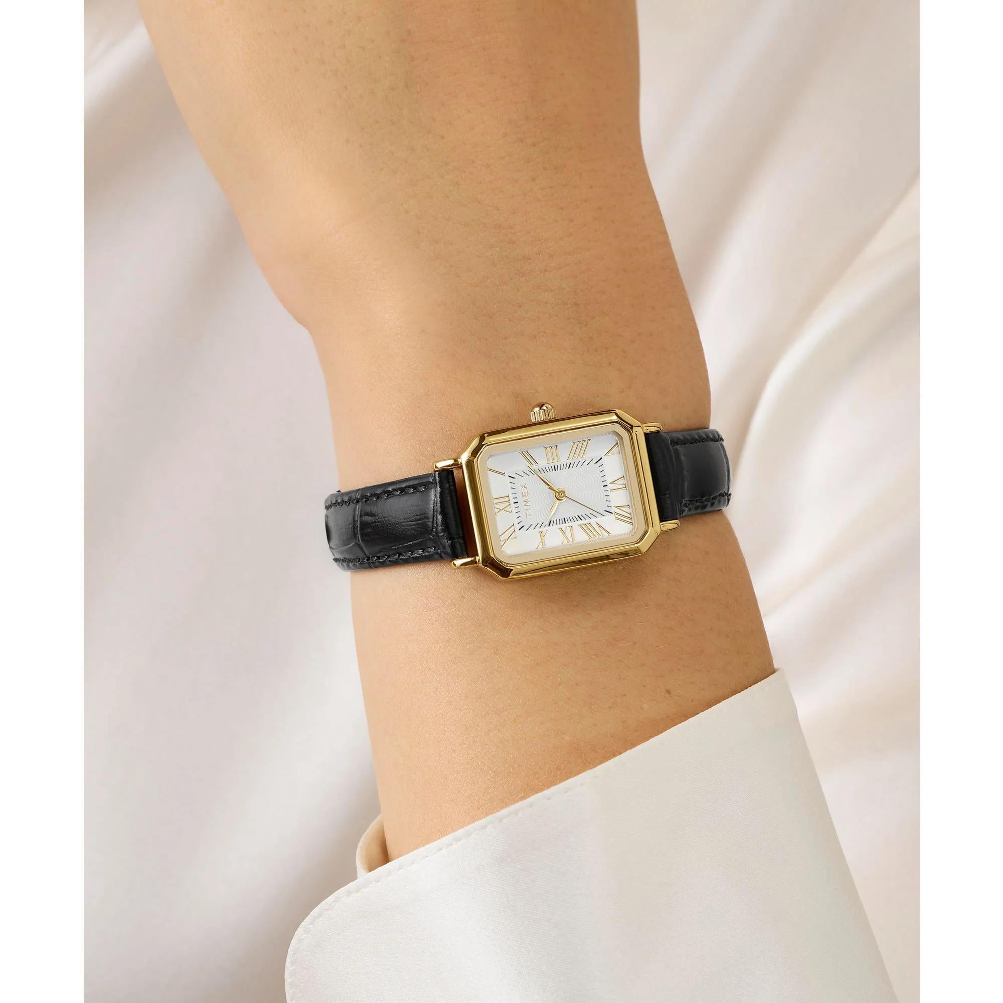 Timex Vivienne Trend White Dial Leather Strap Women's Watch TW2Y71900