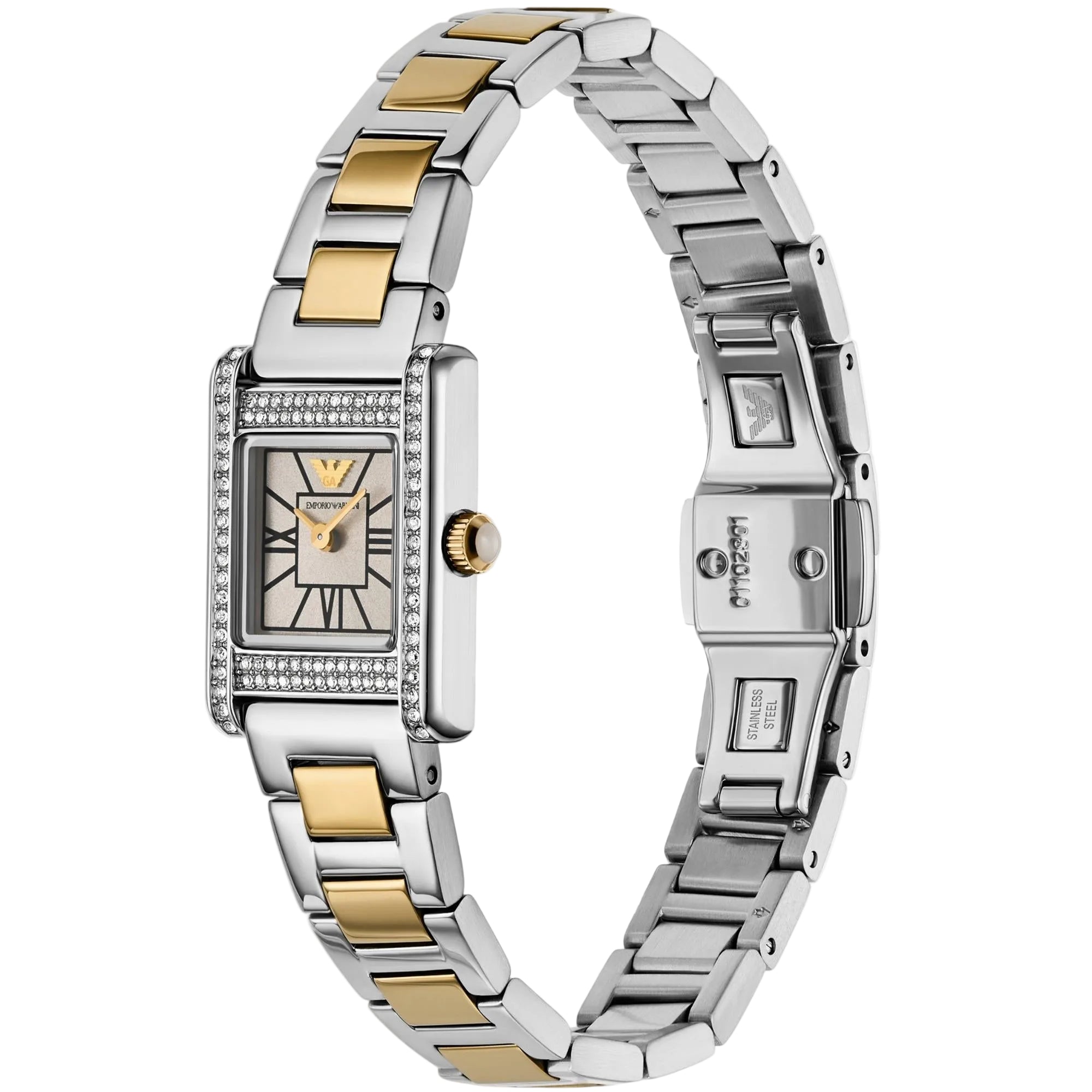 Emporio Armani Genni 20mm Grey Dial Steel Ladies Quartz Watch AR11704