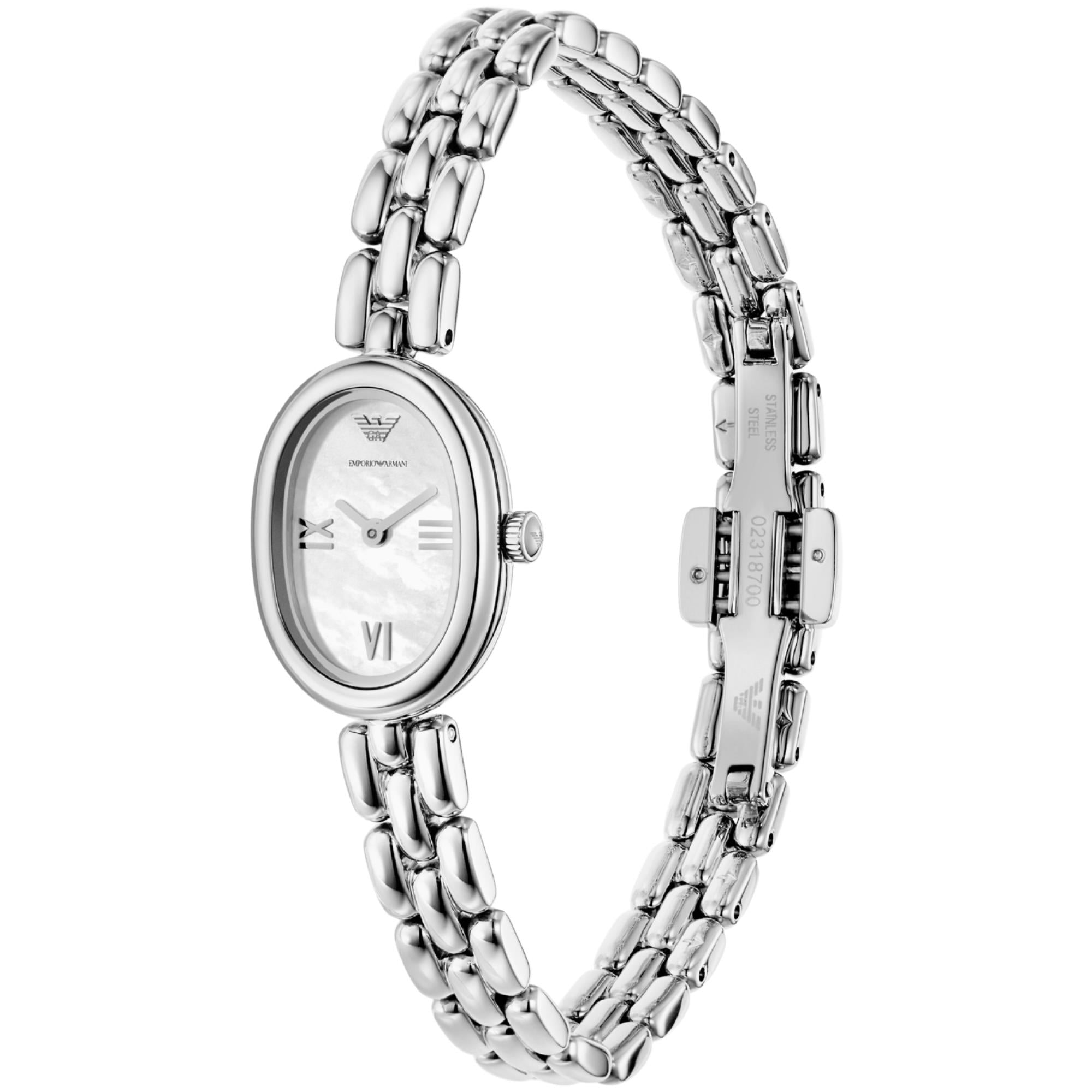 Emporio Armani Sinfonia 24mm White Dial Steel Ladies Quartz Watch AR11720