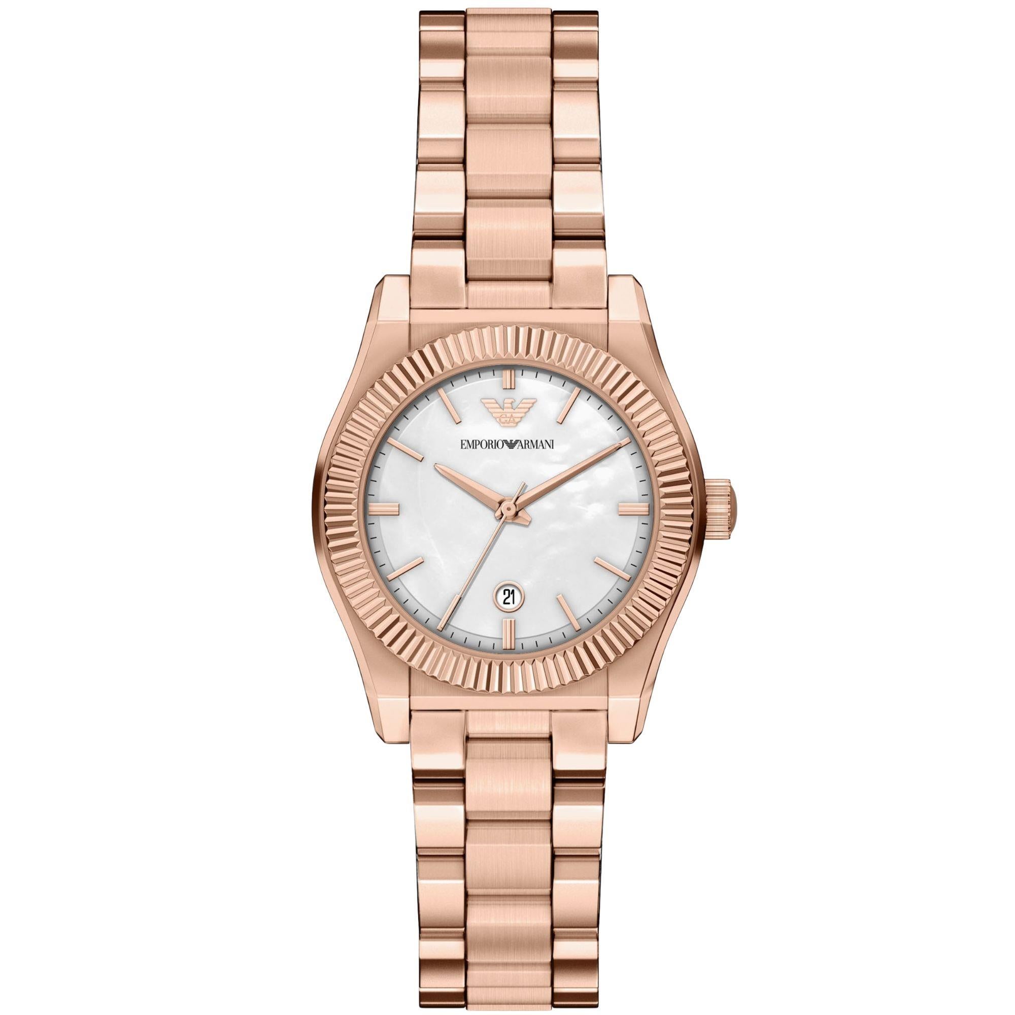 Emporio Armani Federica 32mm White Dial Steel Ladies Quartz Watch AR11762