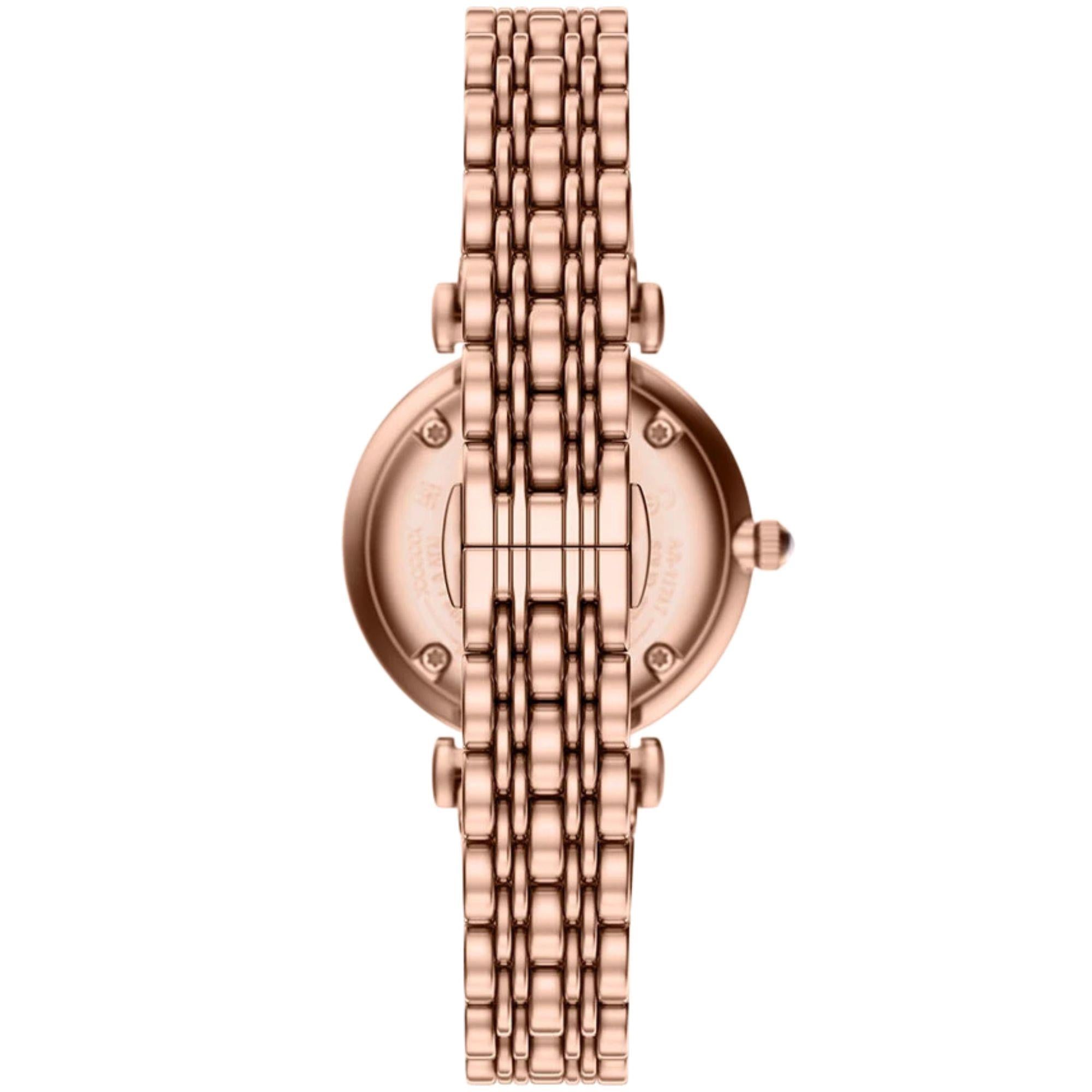 Emporio Armani Light Pink Sunray Dial Steel Strap Women's Watch AR11767