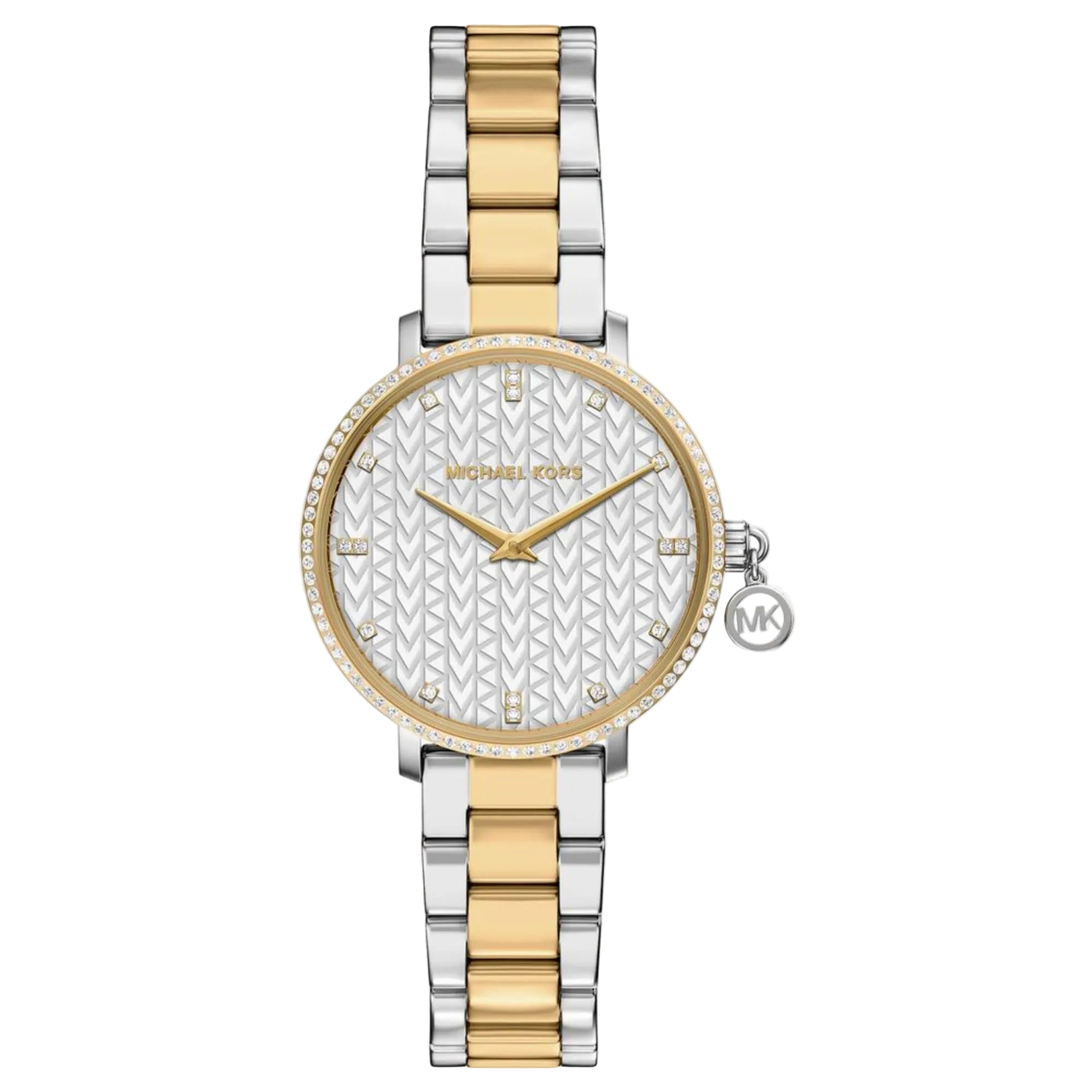 Michael Kors Pyper 32mm Silver Dial Steel Ladies Quartz Watch MK7574