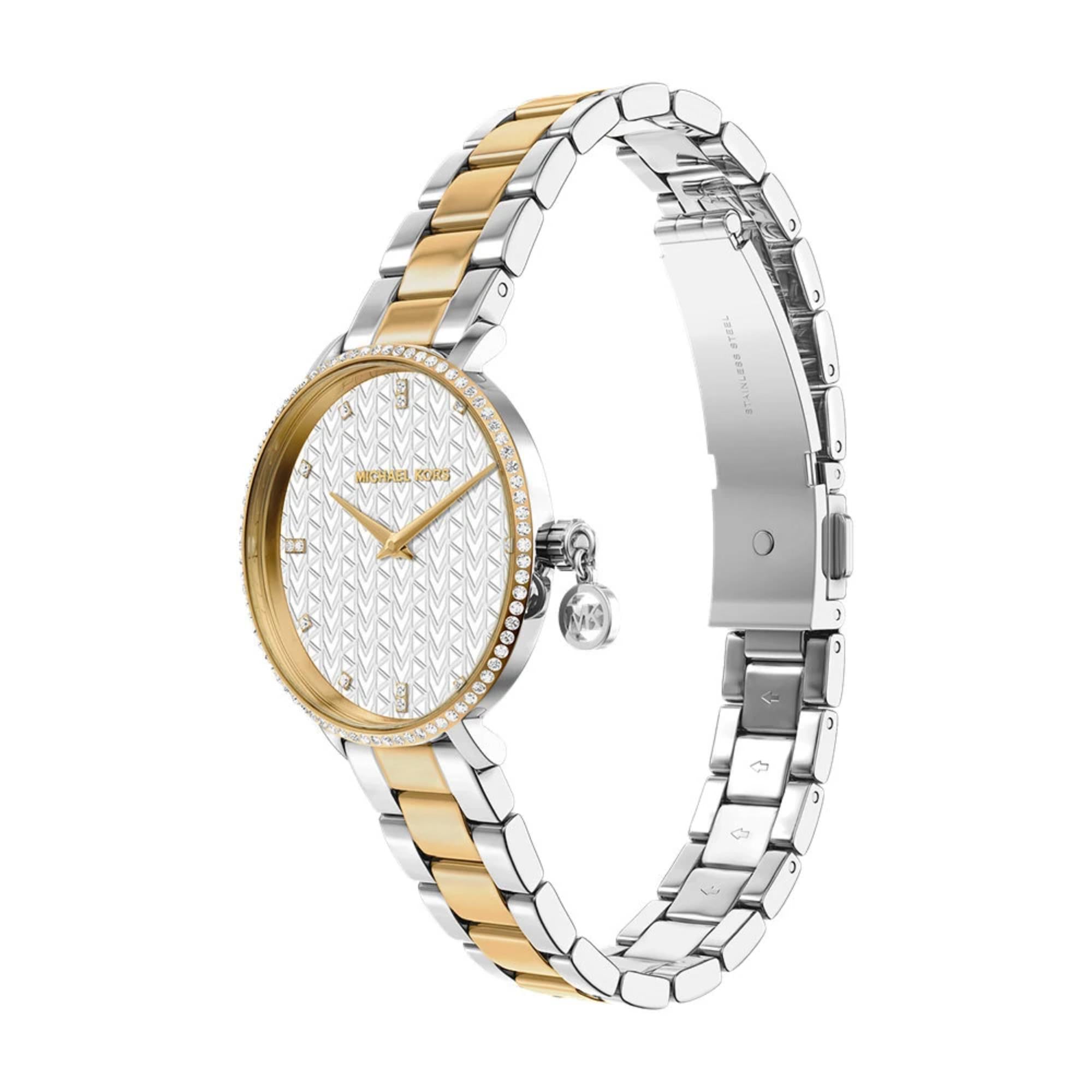 Michael Kors Pyper 32mm Silver Dial Steel Ladies Quartz Watch MK7574