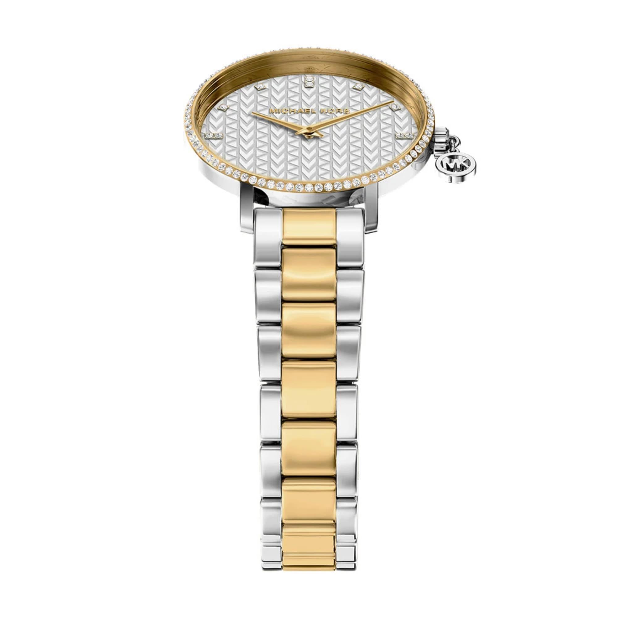 Michael Kors Pyper 32mm Silver Dial Steel Ladies Quartz Watch MK7574