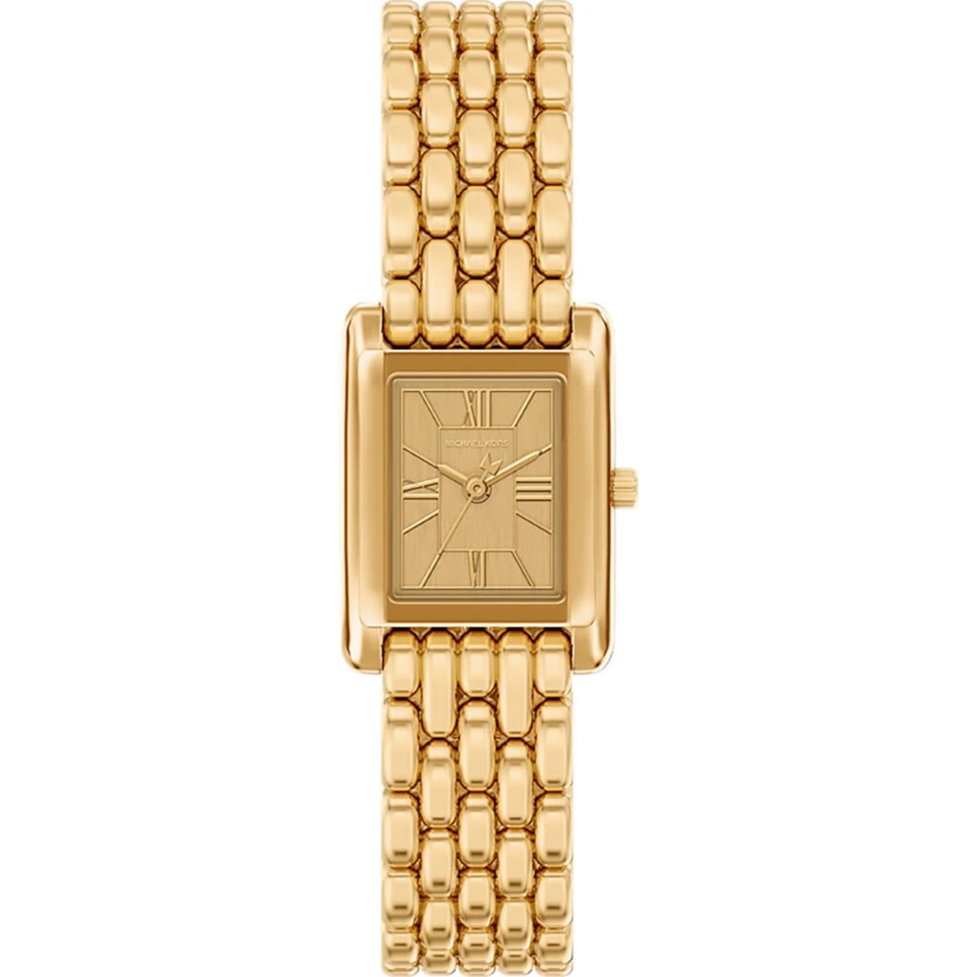 Michael Kors Petite Essex Gold Dial Steel Strap Women's Watch MK4997