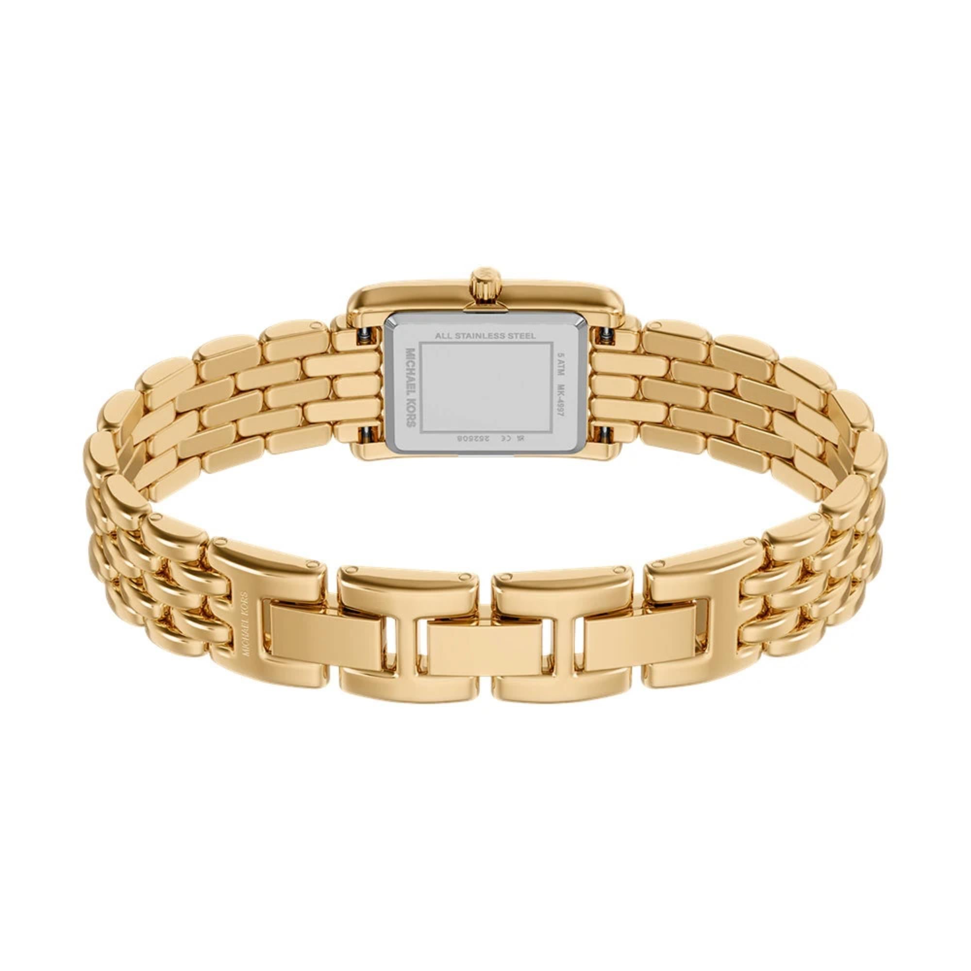 Michael Kors Petite Essex Gold Dial Steel Strap Women's Watch MK4997