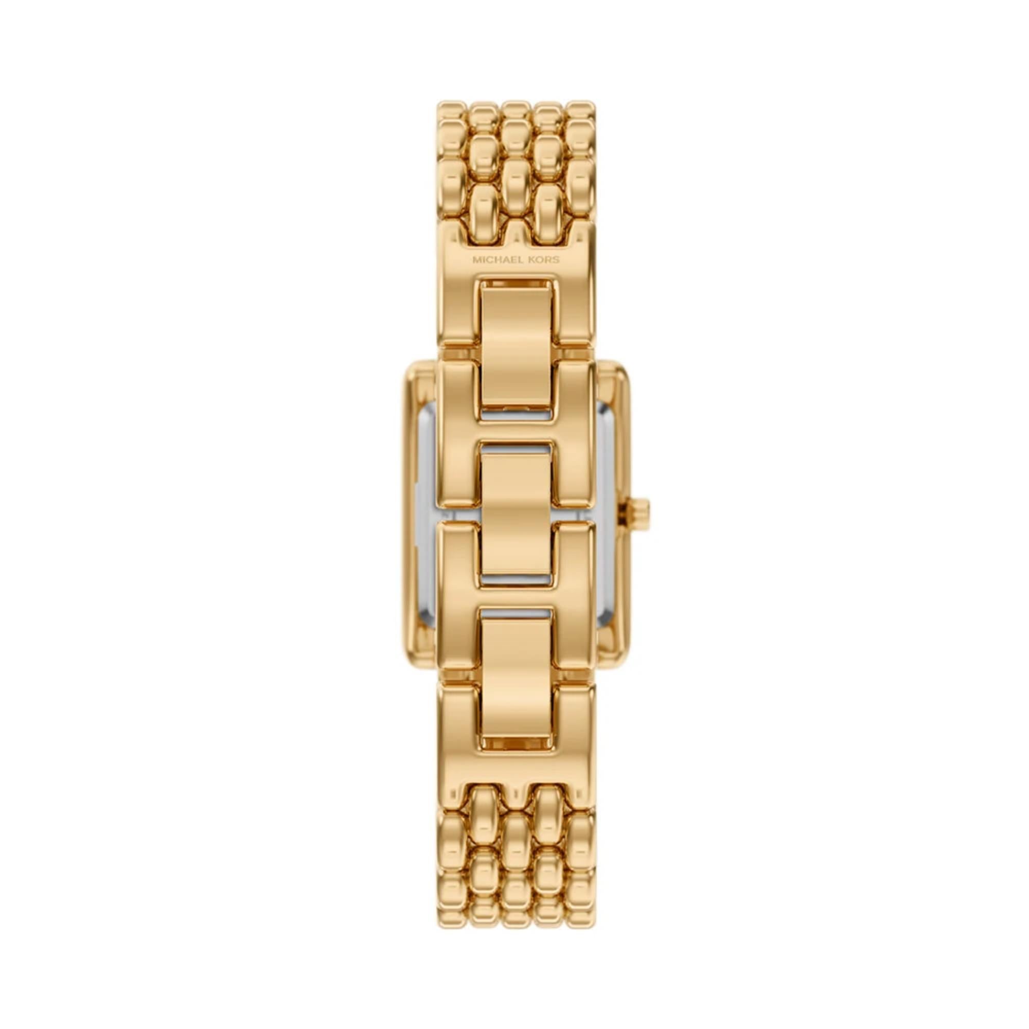 Michael Kors Petite Essex Gold Dial Steel Strap Women's Watch MK4997