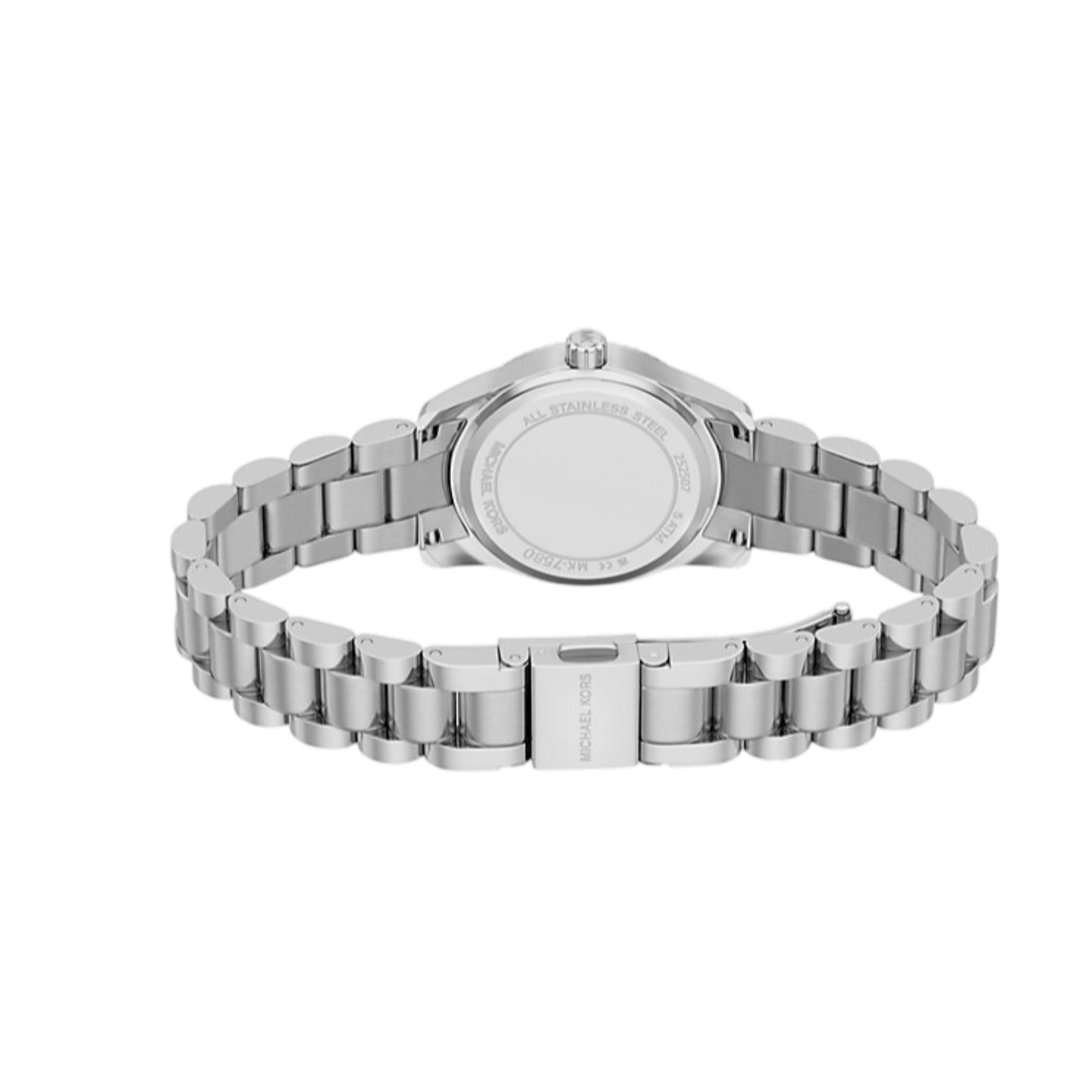 Michael Kors Petite Lexington Green Dial Steel Strap Women's Watch MK7580