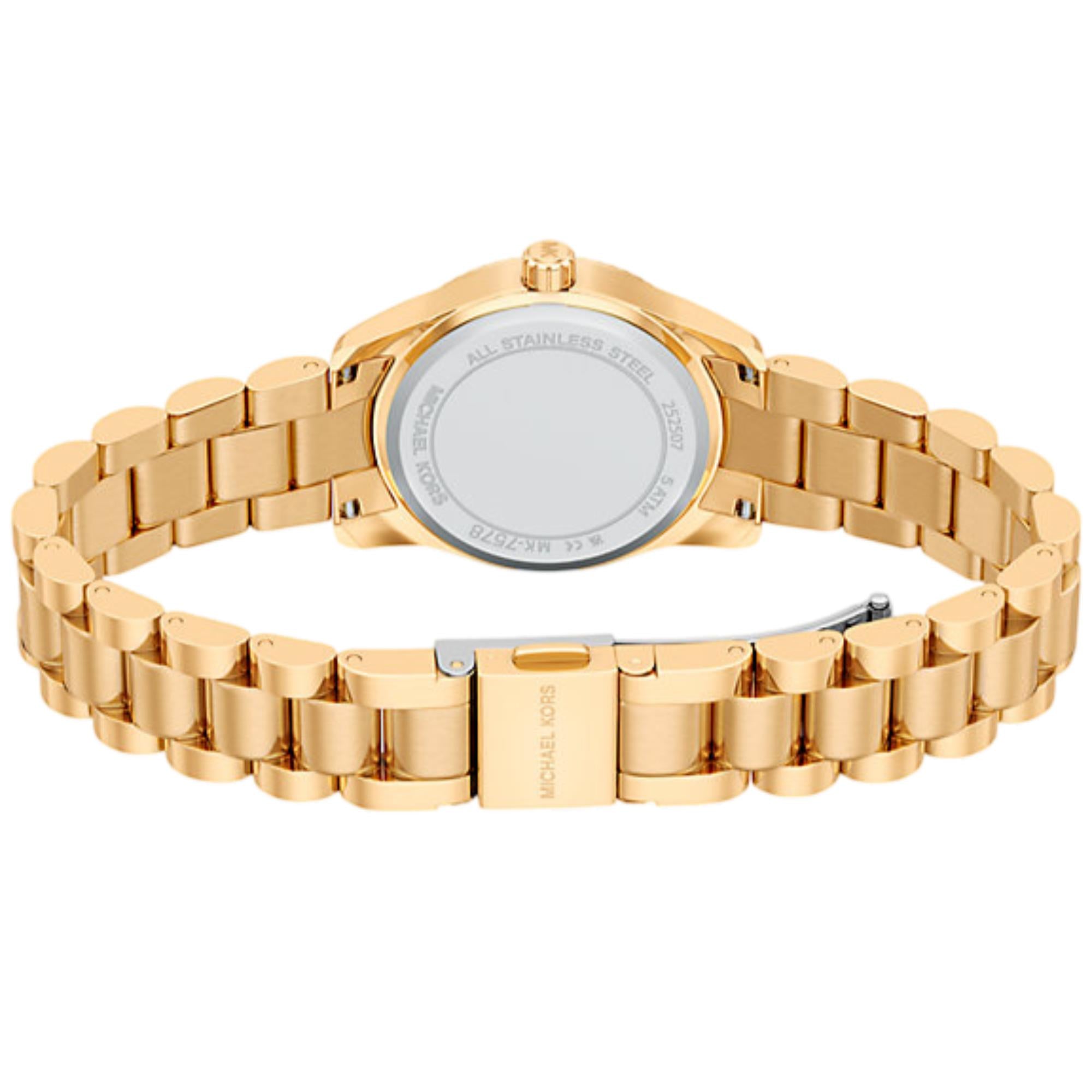 Michael Kors Lexington 26mm Brown Dial Steel Ladies Quartz Watch MK7578