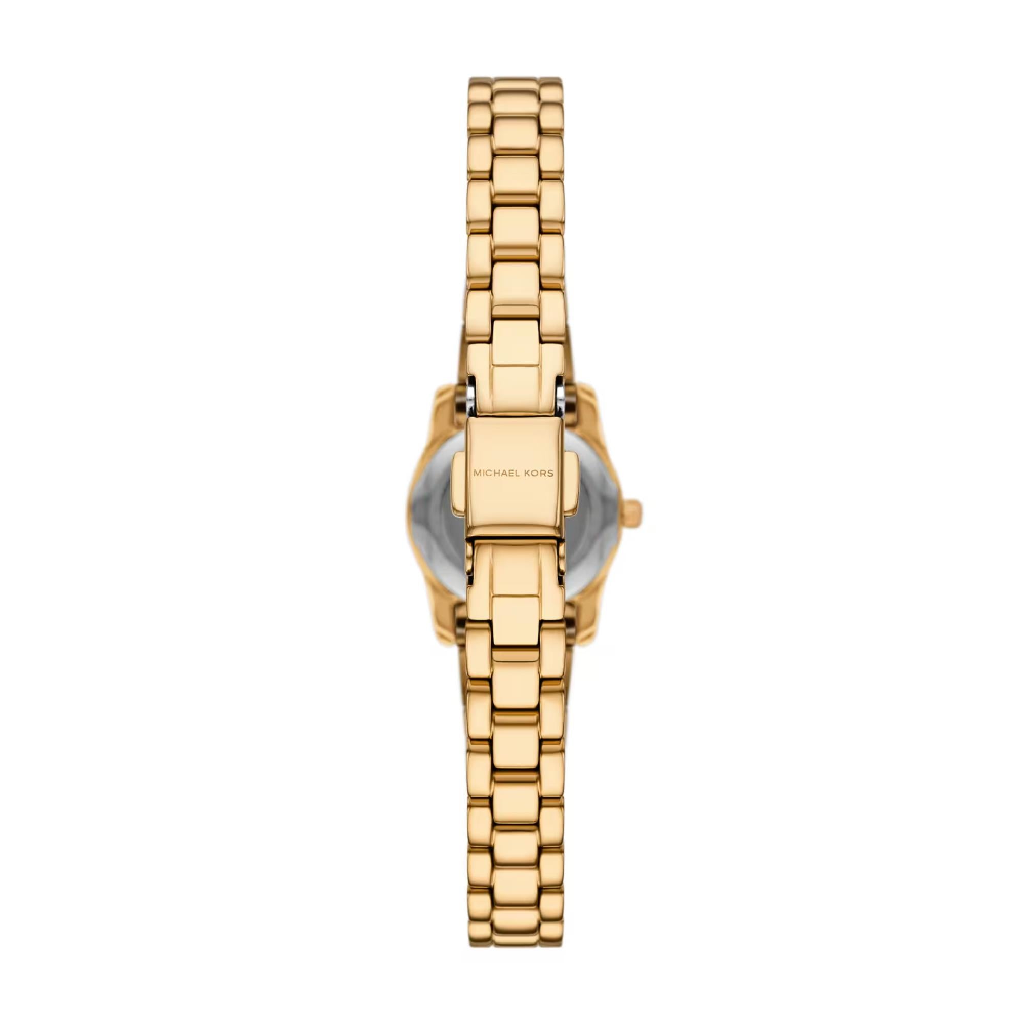 Michael Kors Lexinfton Quartz Gold Dial Steel Strap Women's Watch MK4862