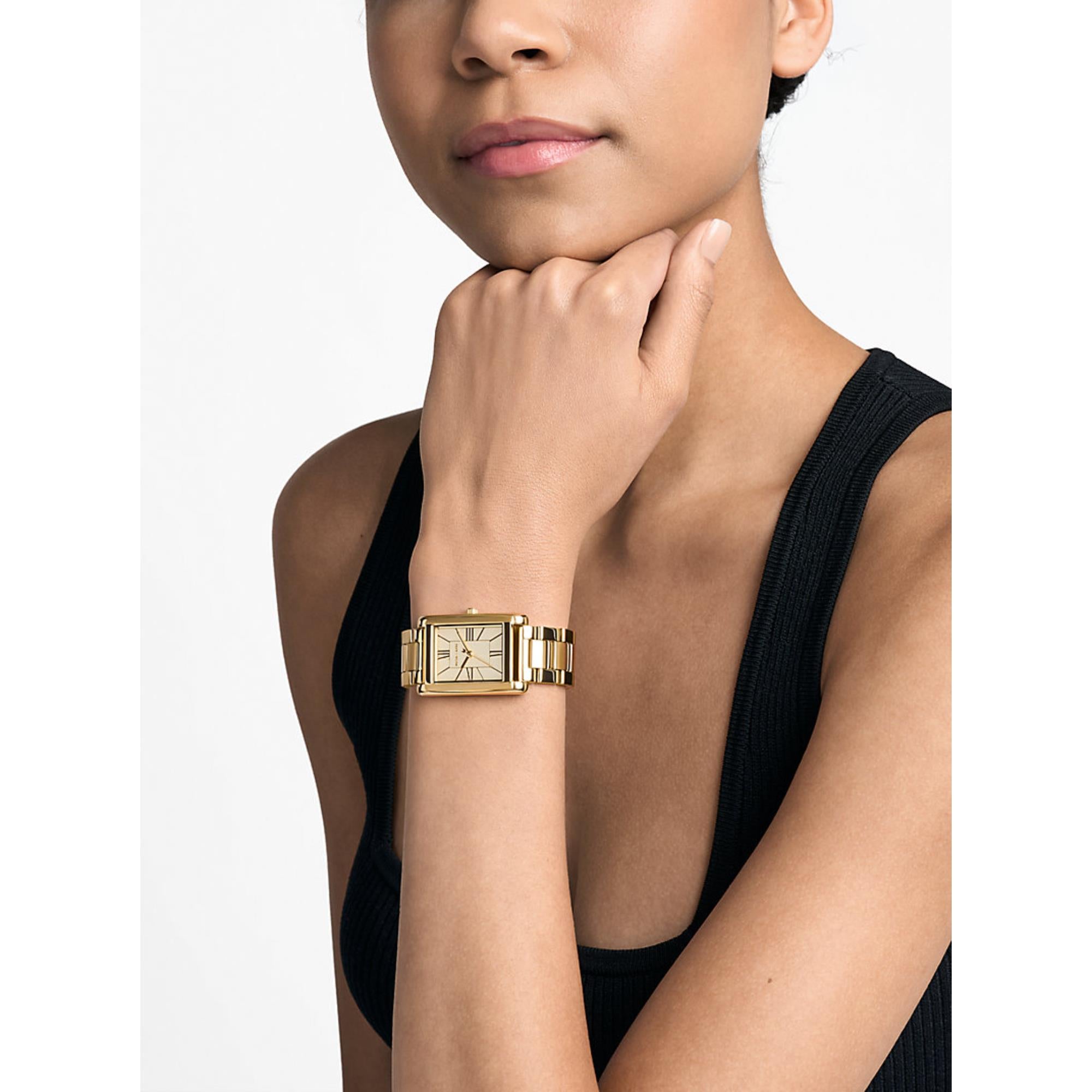 Michael Kors Essex Quartz Gold Dial Steel Strap Women's Watch MK4904