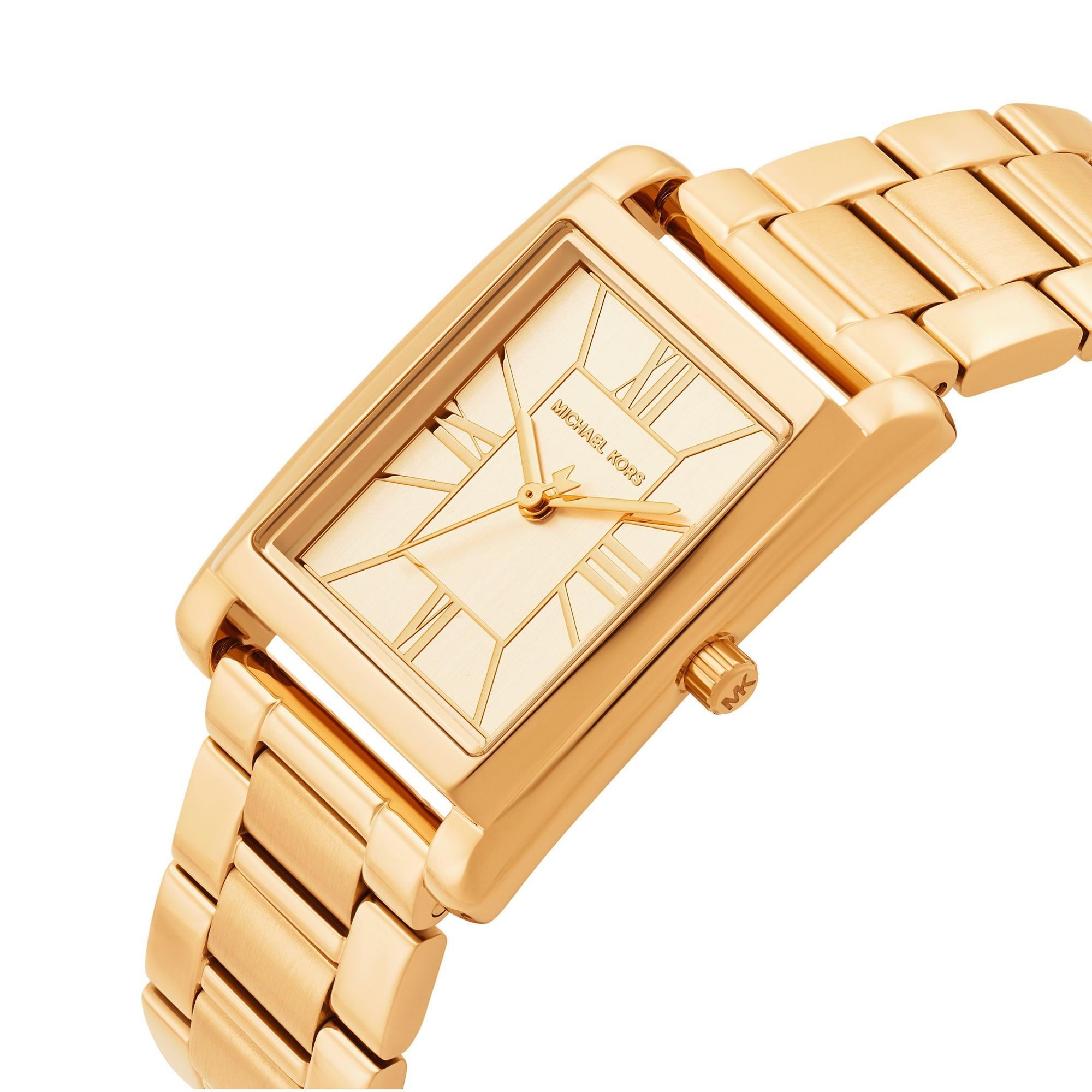 Michael Kors Essex Quartz Gold Dial Steel Strap Women's Watch MK4904