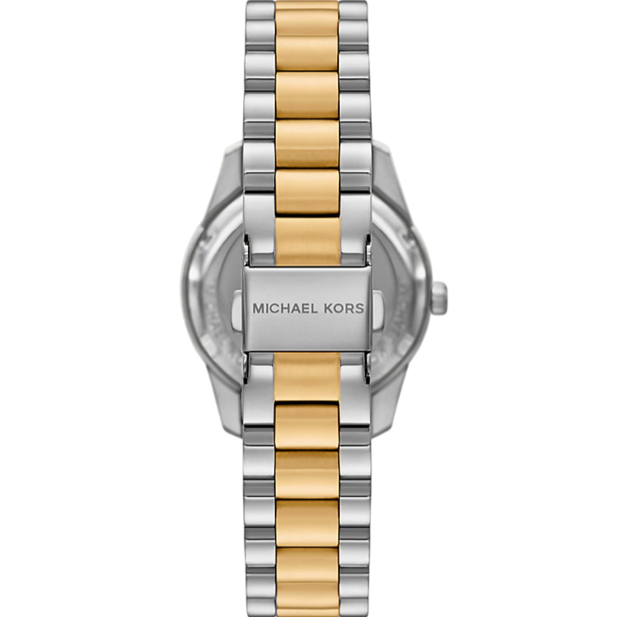 Michael Kors Mini Lexington Chronograph Black Dial Steel Strap Women's Watch MK4925