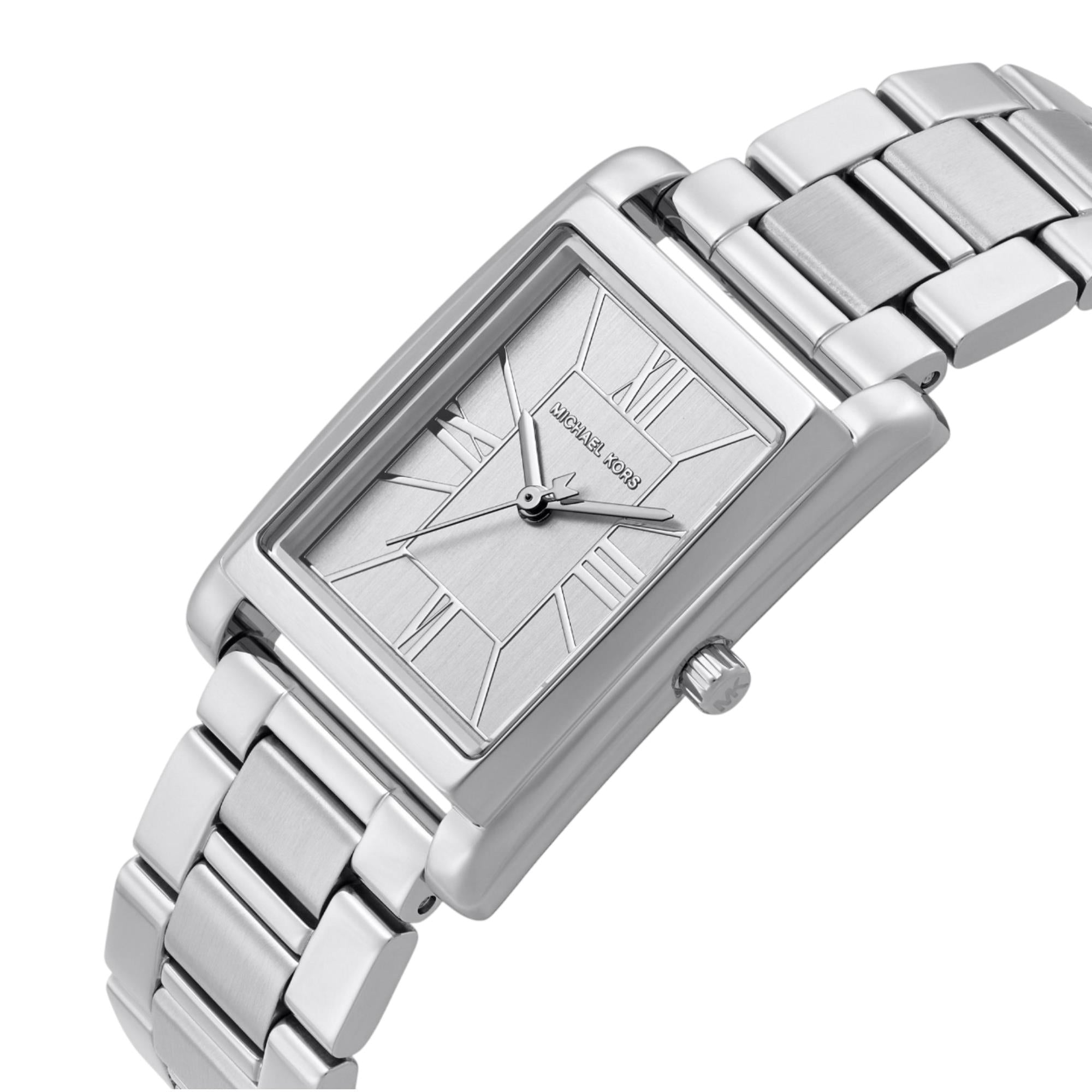 Michael Kors Essex 36.5mm Silver Dial Steel Ladies Quartz Watch MK4906