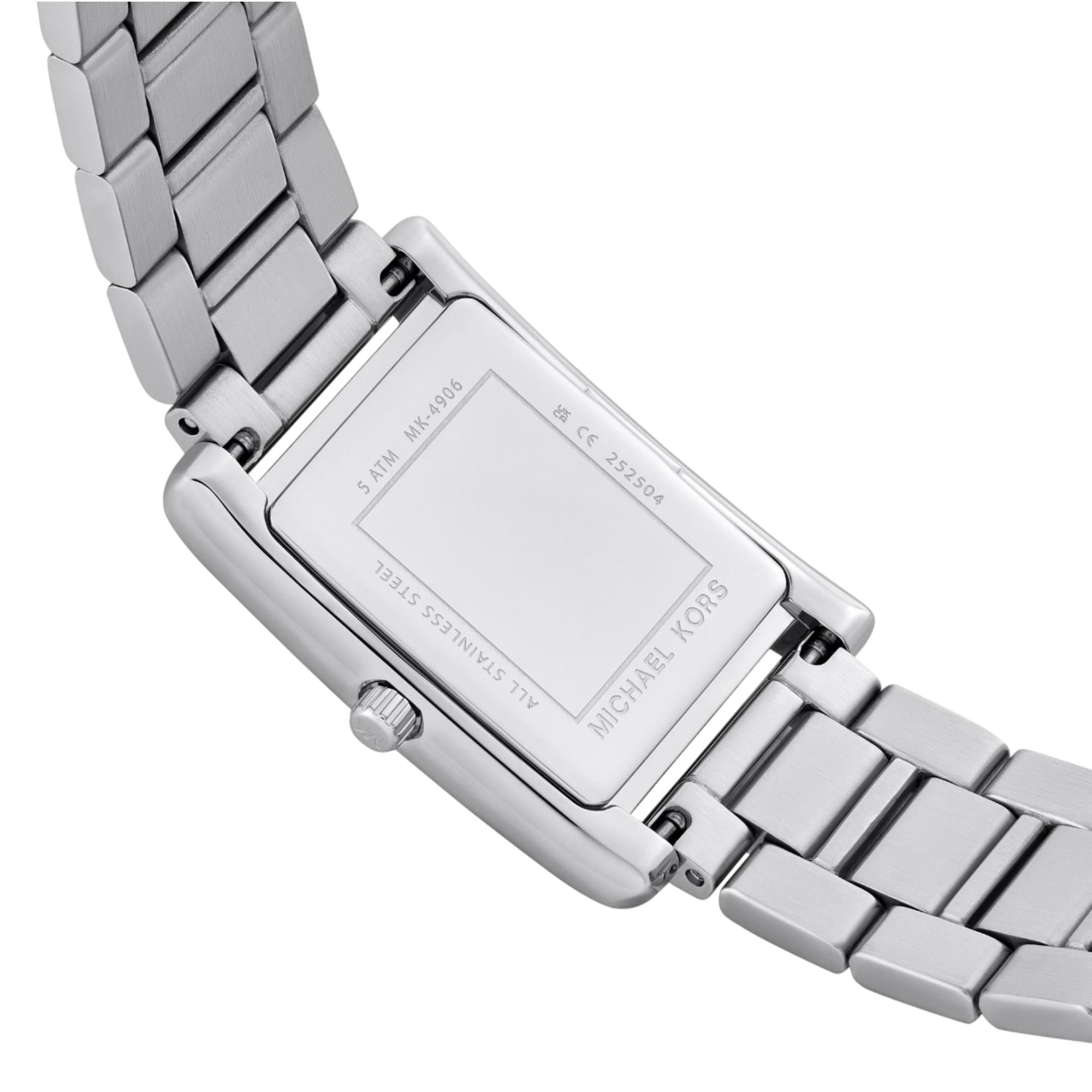 Michael Kors Essex 36.5mm Silver Dial Steel Ladies Quartz Watch MK4906