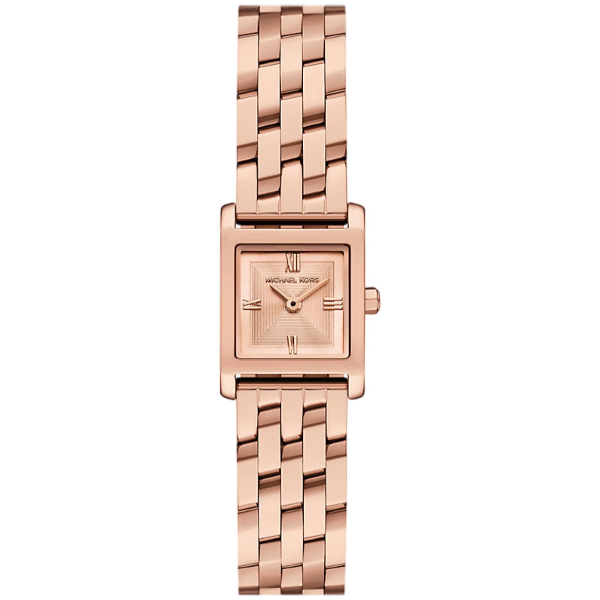 Michael Kors Micro Georgie Quartz Rose Gold Dial Steel Strap Women's Watch MK4932