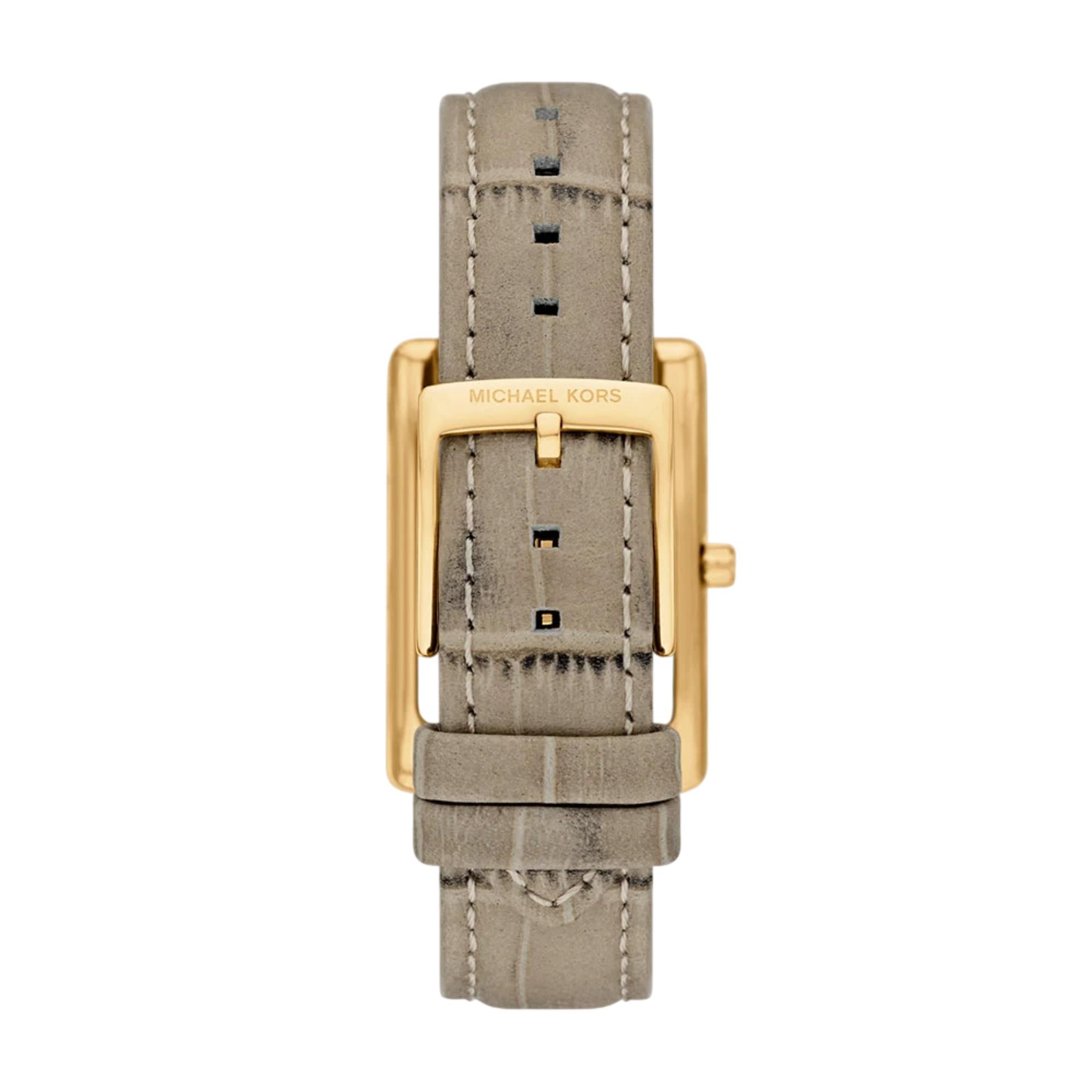 Michael Kors Essex Quartz White Dial Leather Strap Women's Watch MK4964