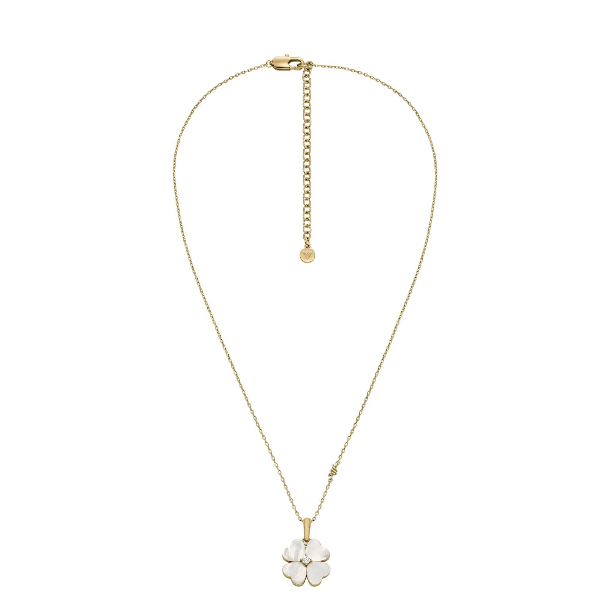 Emporio Armani Sentimental Pendant Clover Lover Women's Necklace EGS3347710
