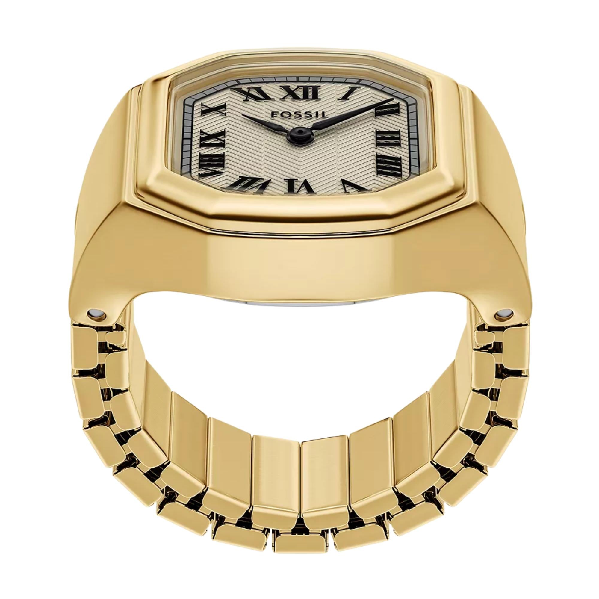 Fossil Harlow Ring Two-Hand Gold-Tone Cream Dial Steel strap Women's Watch ES5446