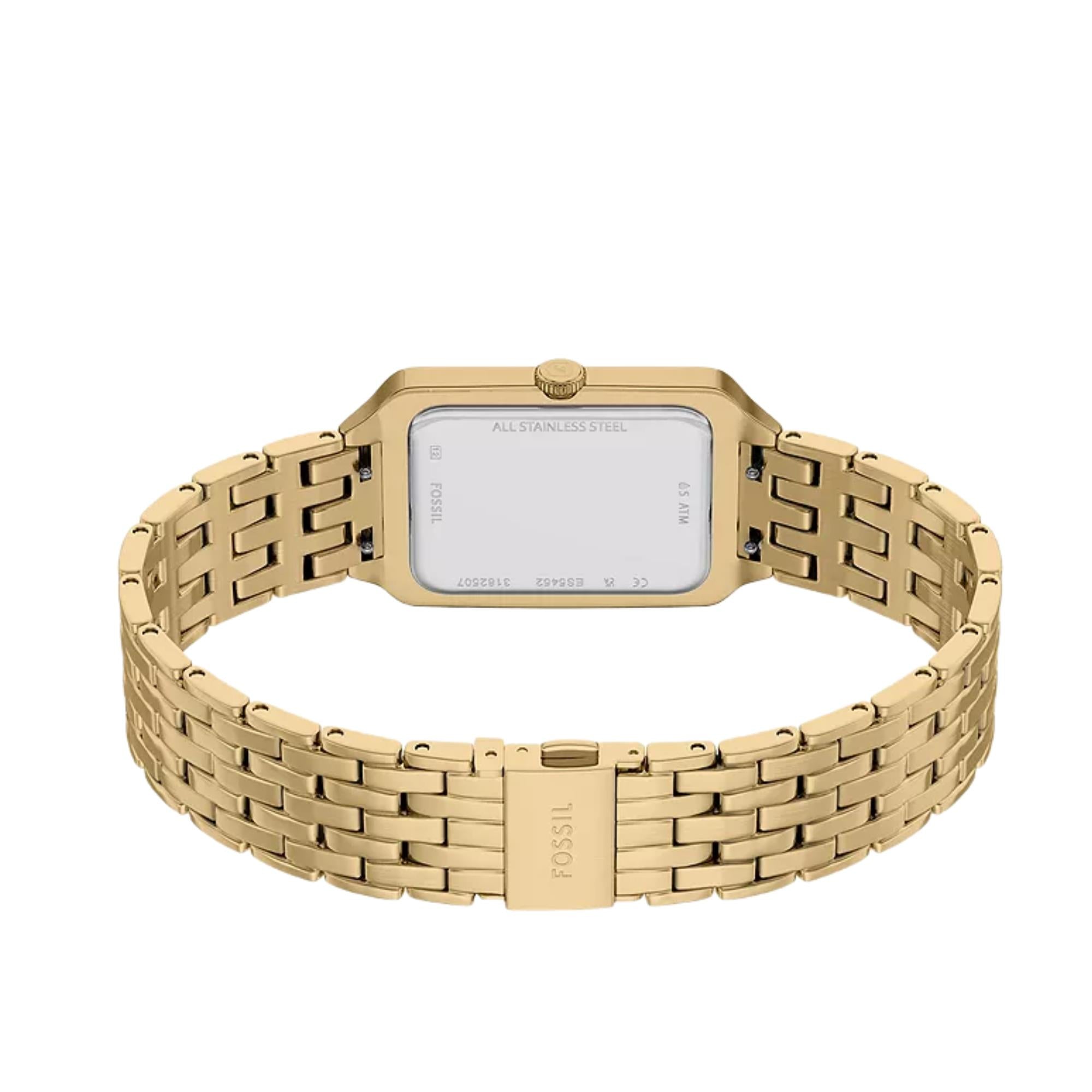 Fossil Raquel Three-Hand Quartz Green Dial Steel Strap Women's Watch ES5452