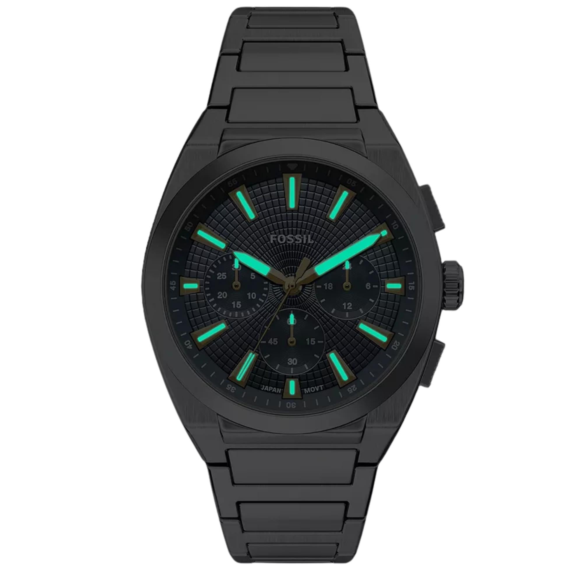 Fossil Everett Chronograph Blue Dial Steel Strap Men's Watch FS6154