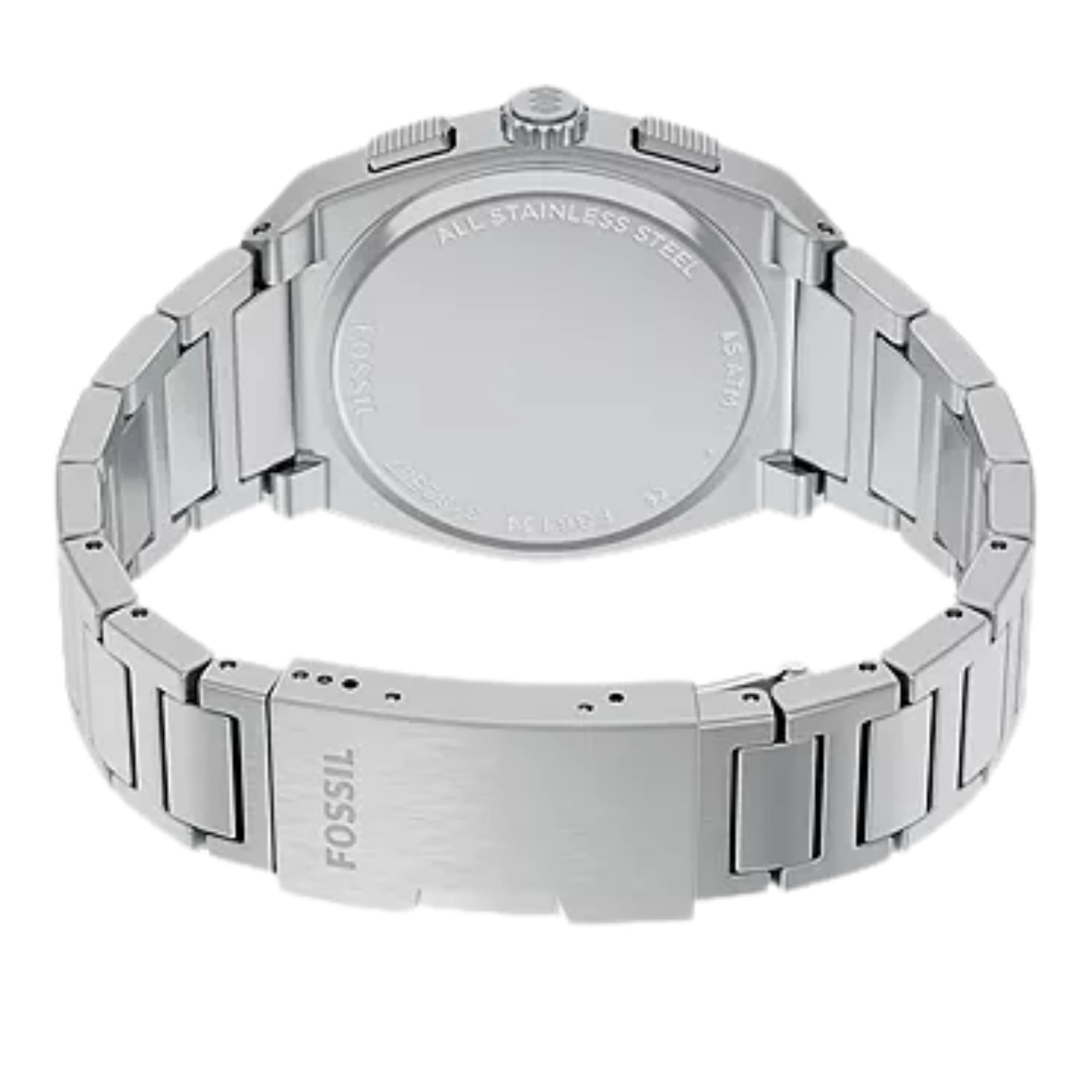 Fossil Everett Chronograph Blue Dial Steel Strap Men's Watch FS6154