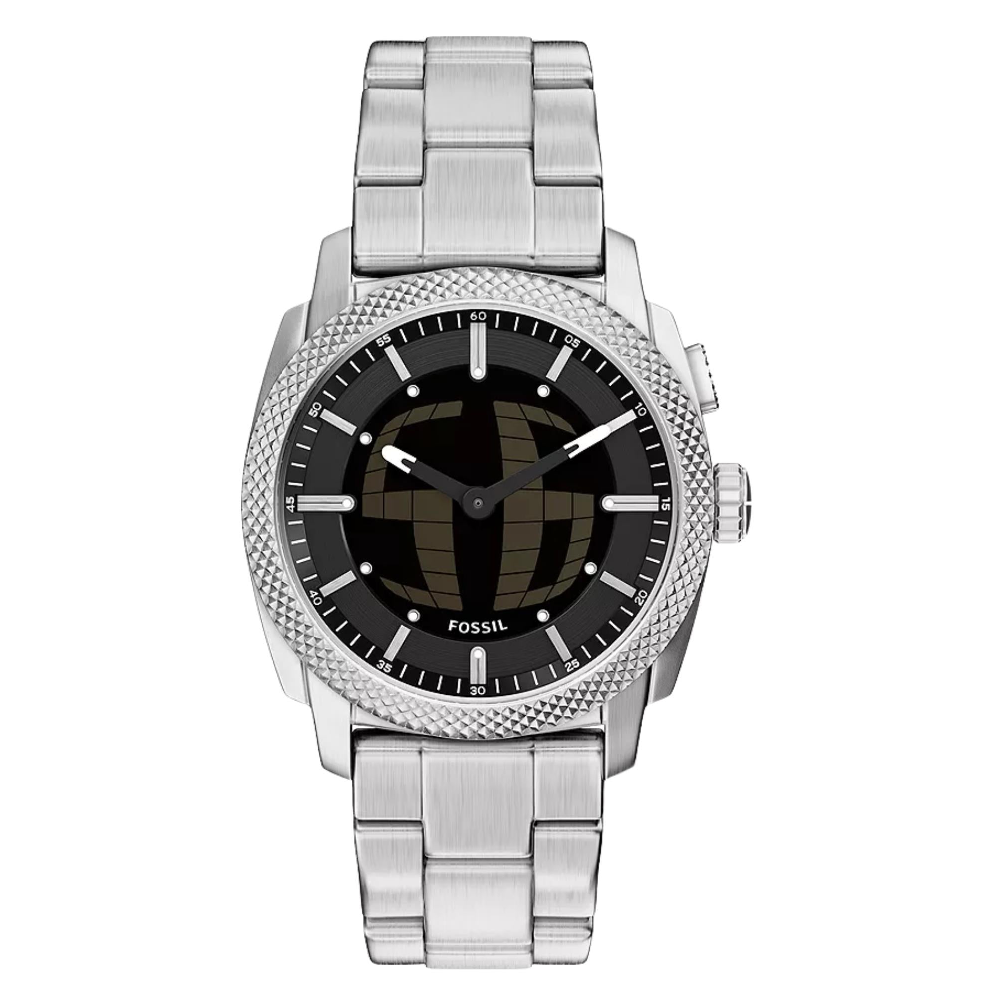 Fossil Machine Big Tic Digi-Analogue Black Dial Watch FS6155