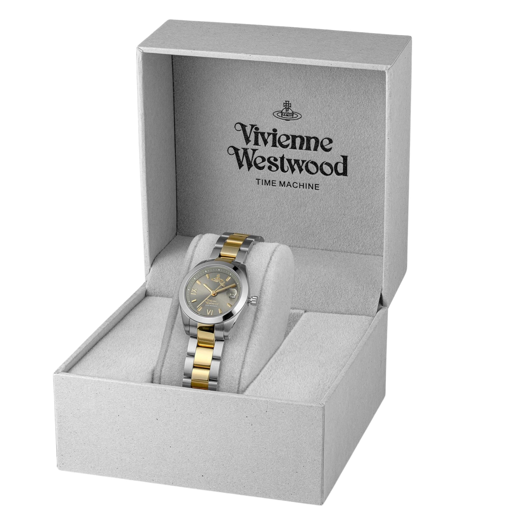 Vivienne Westwood Fenchurch Quartz Grey Dial Steel Strap Women's Watch VV292GYSG