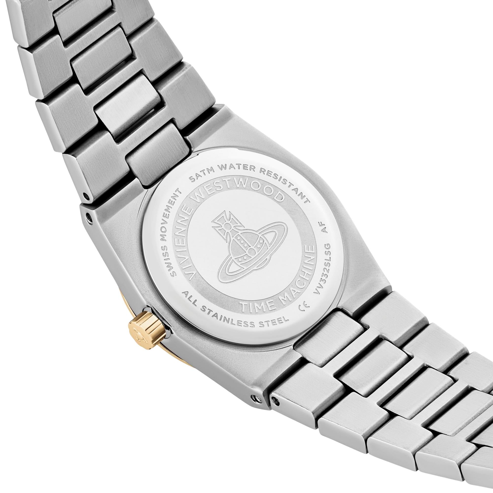 Vivienne Westwood The Hoxton Quartz Silver Dial Steel Strap Women's Watch VV332SLSG