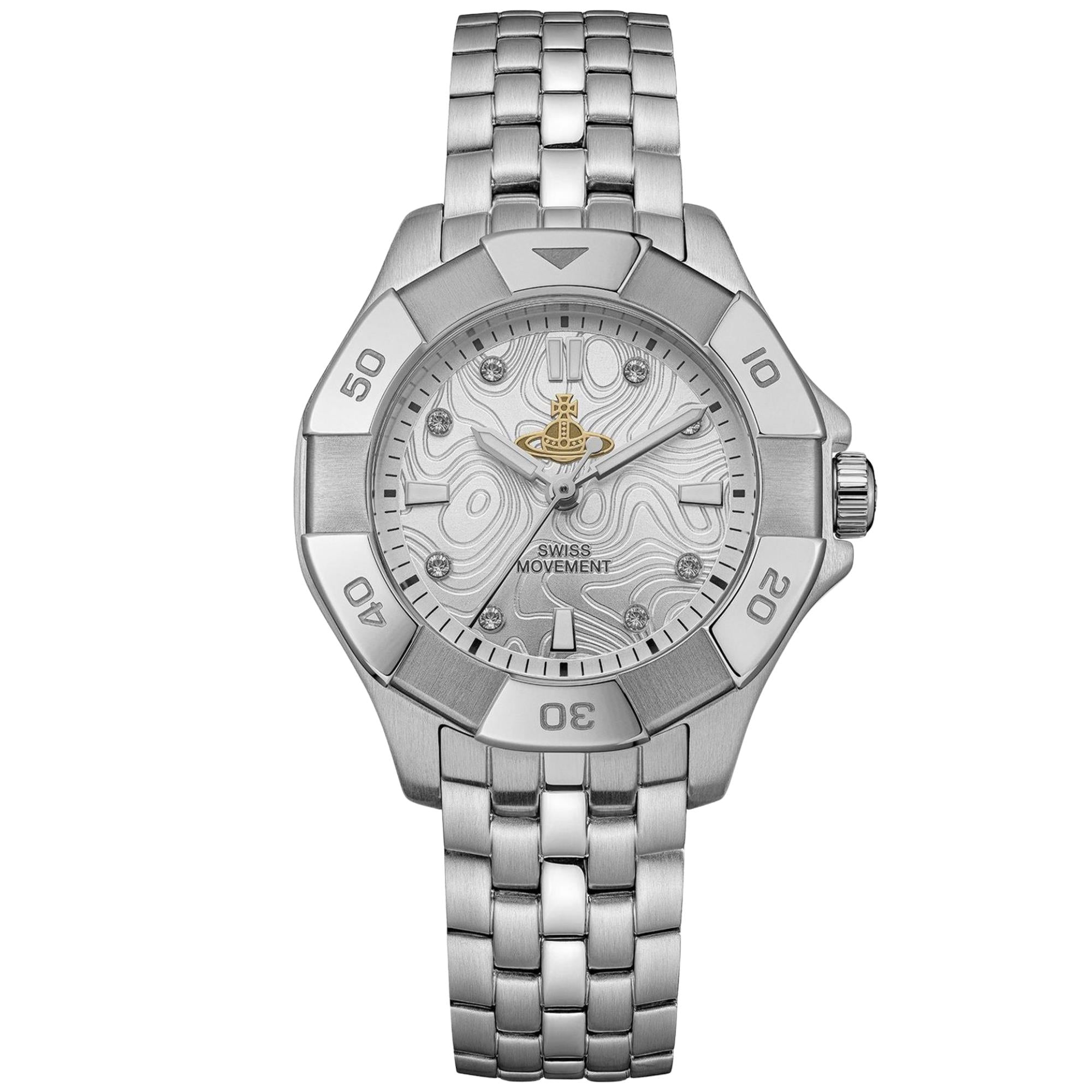 Vivienne Westwood The Brompton Silver Dial Steel Strap Women's Watch VV341WSSL