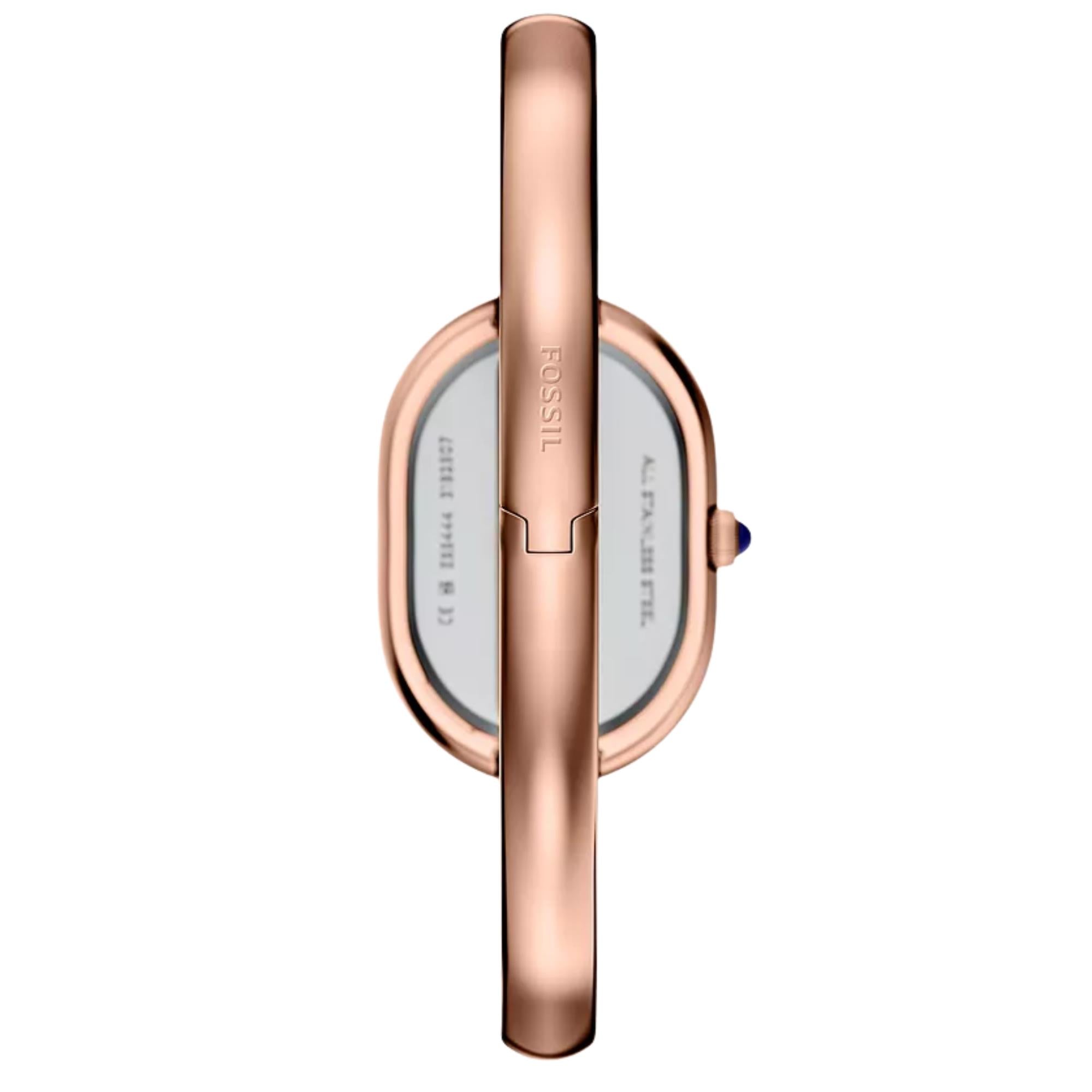Fossil Sloan Quartz Mother of Pearl Dial Steel Strap Women's Bangle Watch ES5472