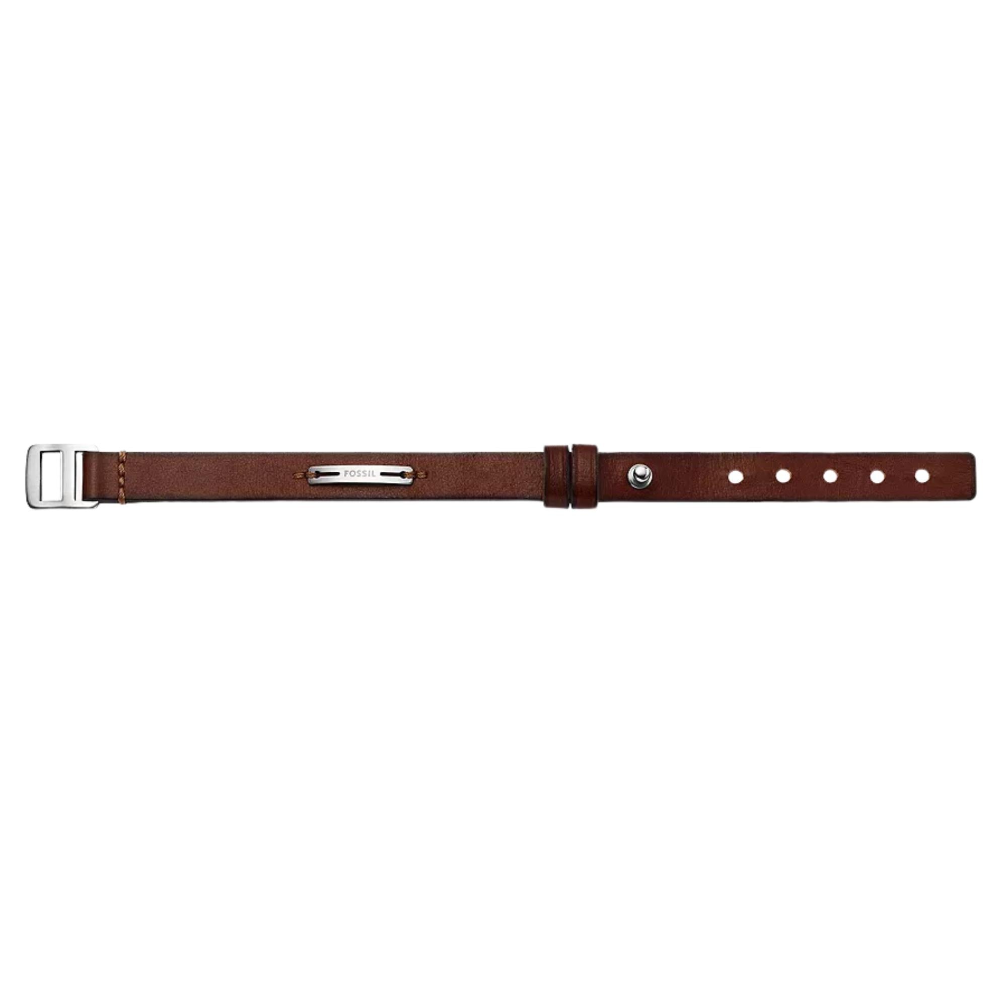 Fossil Machine Rugged Green and Brown Leather Strap Men's Bracelet JF04963040